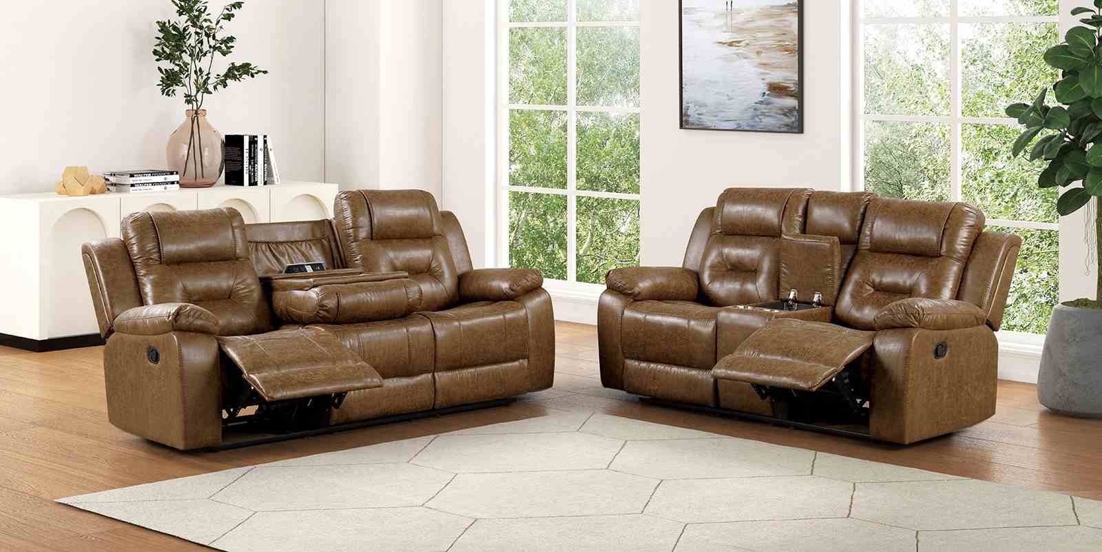 Ezekius Manual Recliner, Brown - Image 2