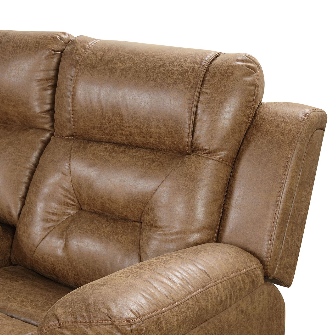 Ezekius Manual Sectional, Brown - Image 8