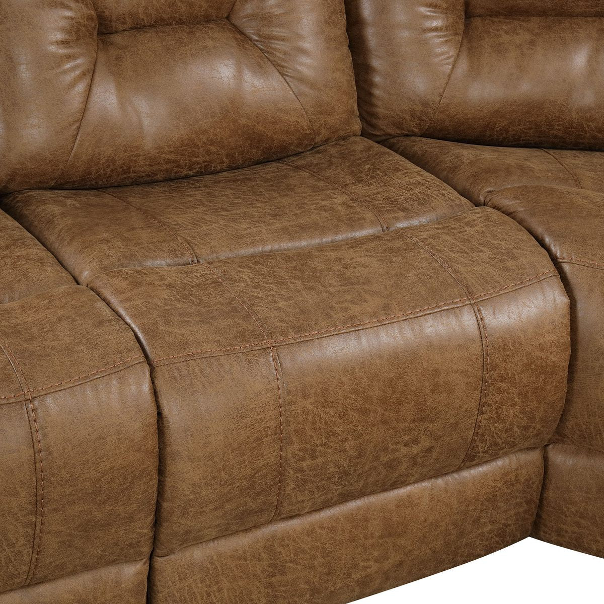 Ezekius Manual Sectional, Brown - Image 9