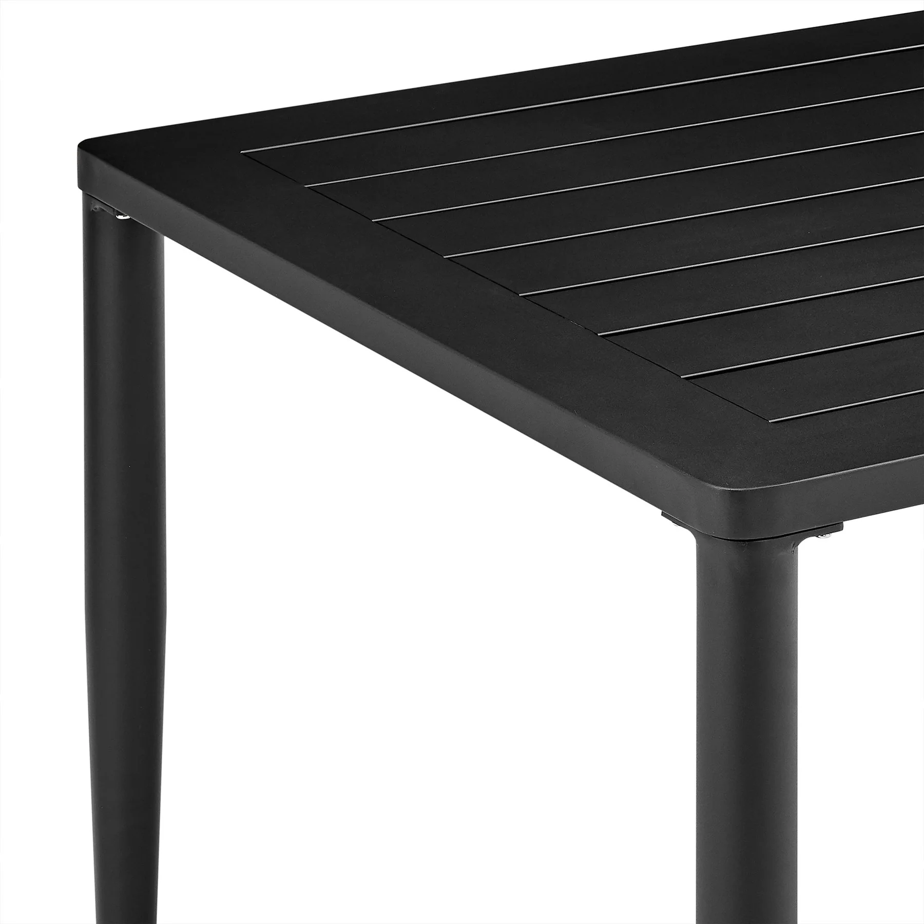 Ezra Outdoor Patio Dining Table in Aluminum - Image 4