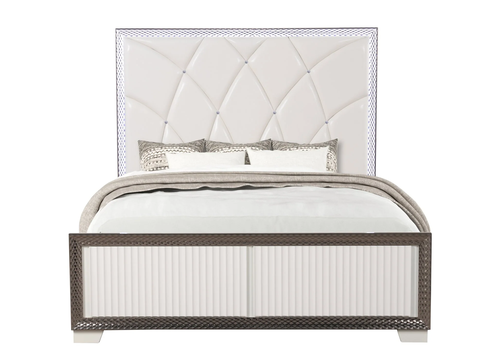 Fabio King Bed White - Image 3