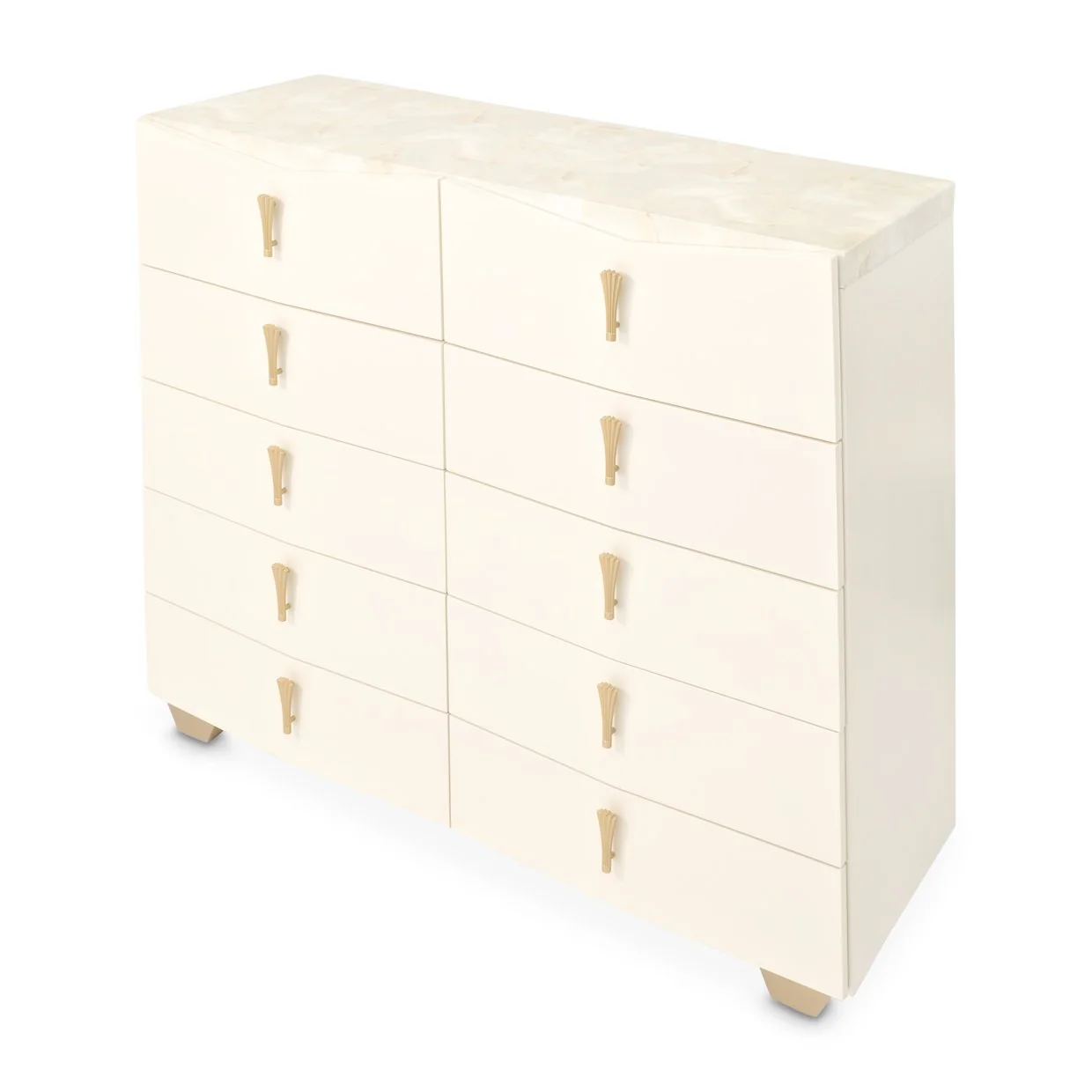 Fantosini 10-Drawer Mule Chest - Creamy Pearl - Image 3