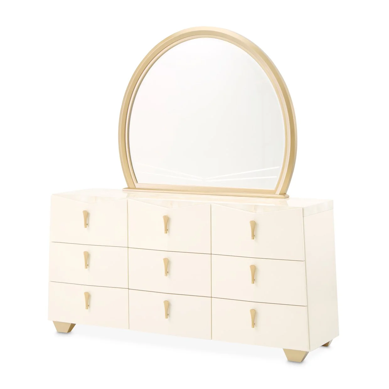 Fantosini Dresser with Mirror - Creamy Pearl - Image 3