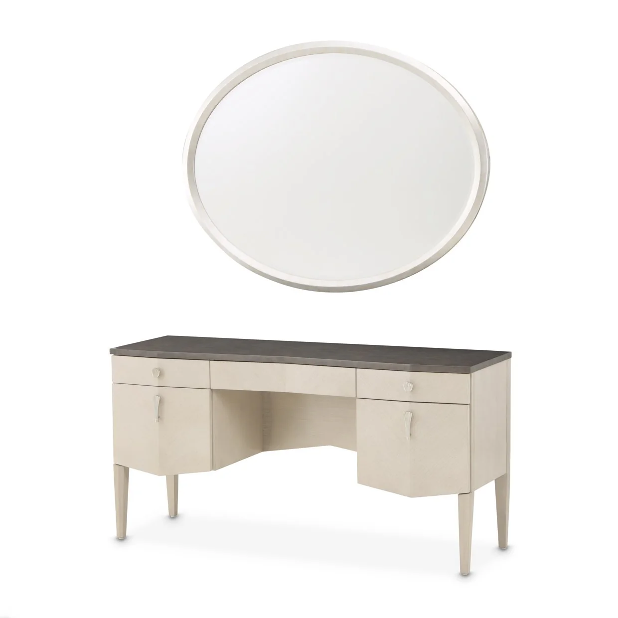 Fantosini Vanity with Mirror - Silver Mist - Image 2