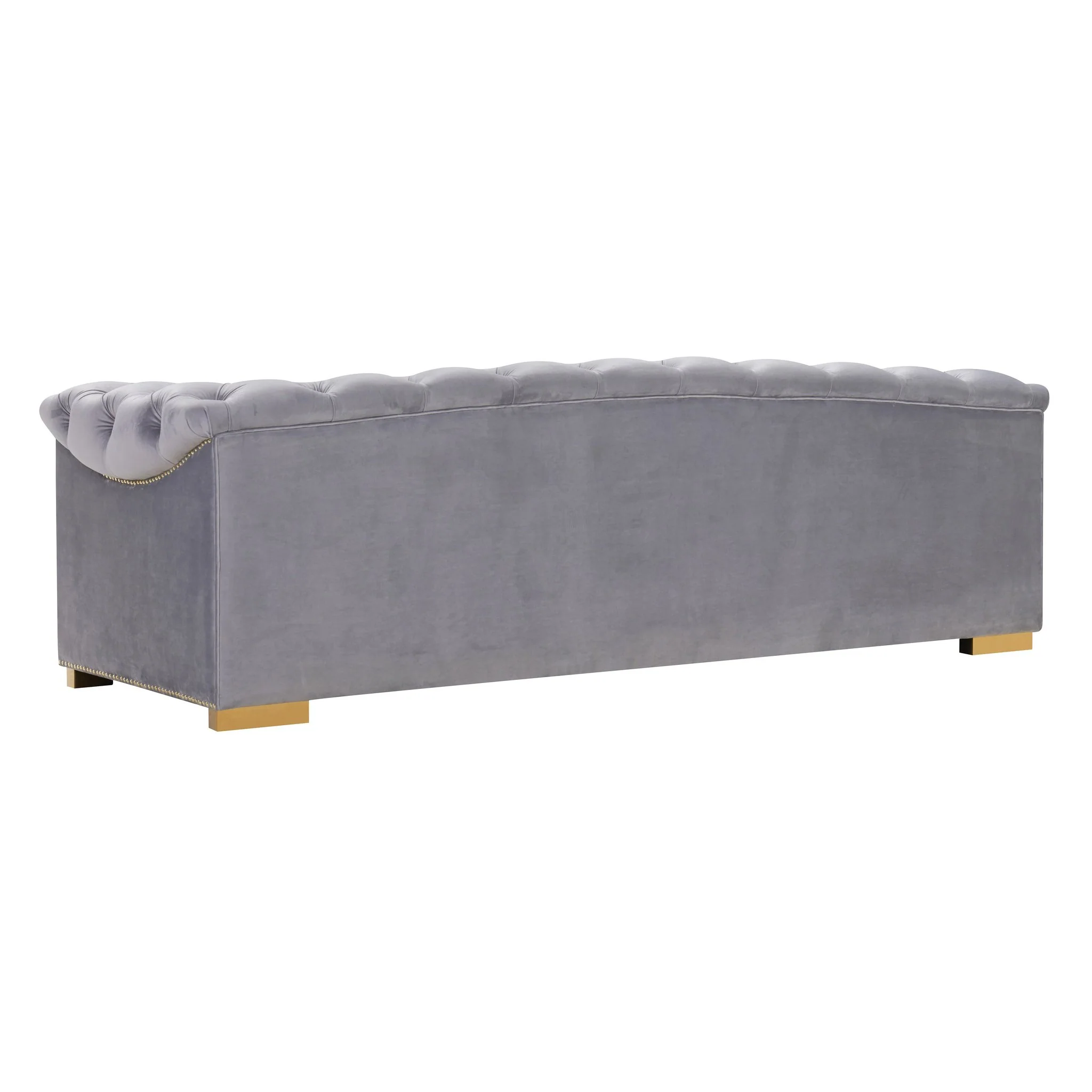 Farah Grey Velvet Sofa - Image 4