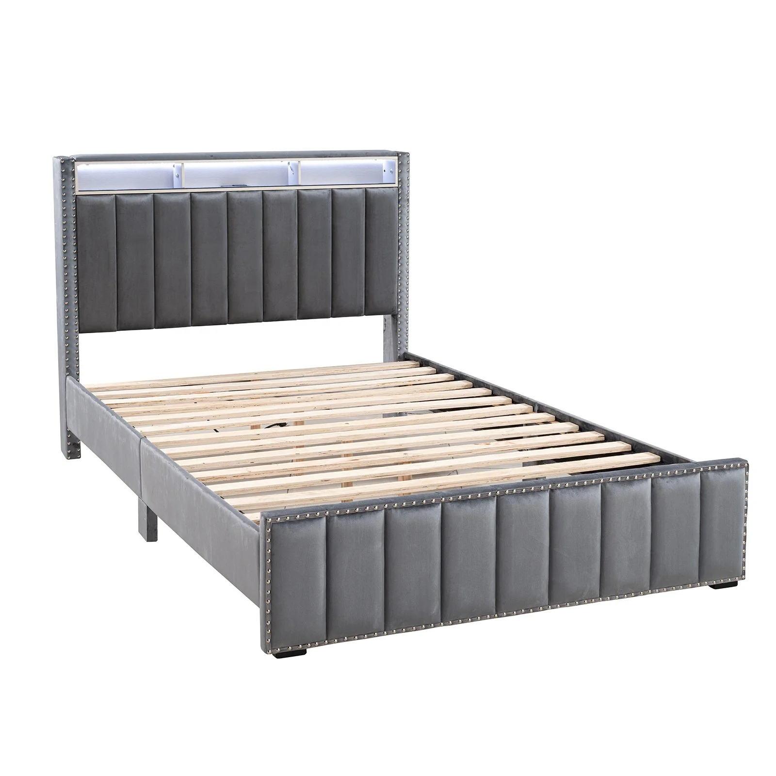 Farese Queen Bed, Dark Gray - Image 3