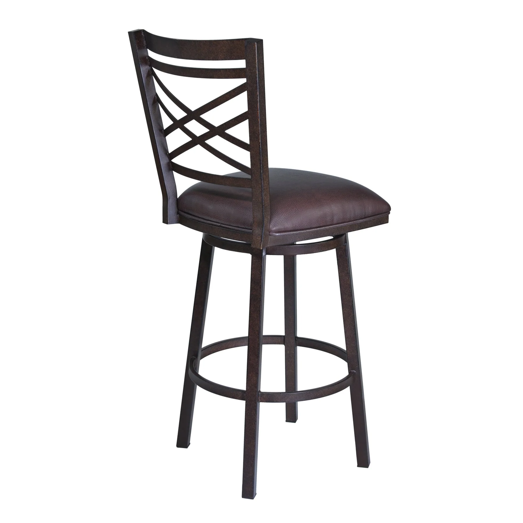 Fargo 26" Barstool in Auburn Bay finish with Brown Pu upholstery - Image 2