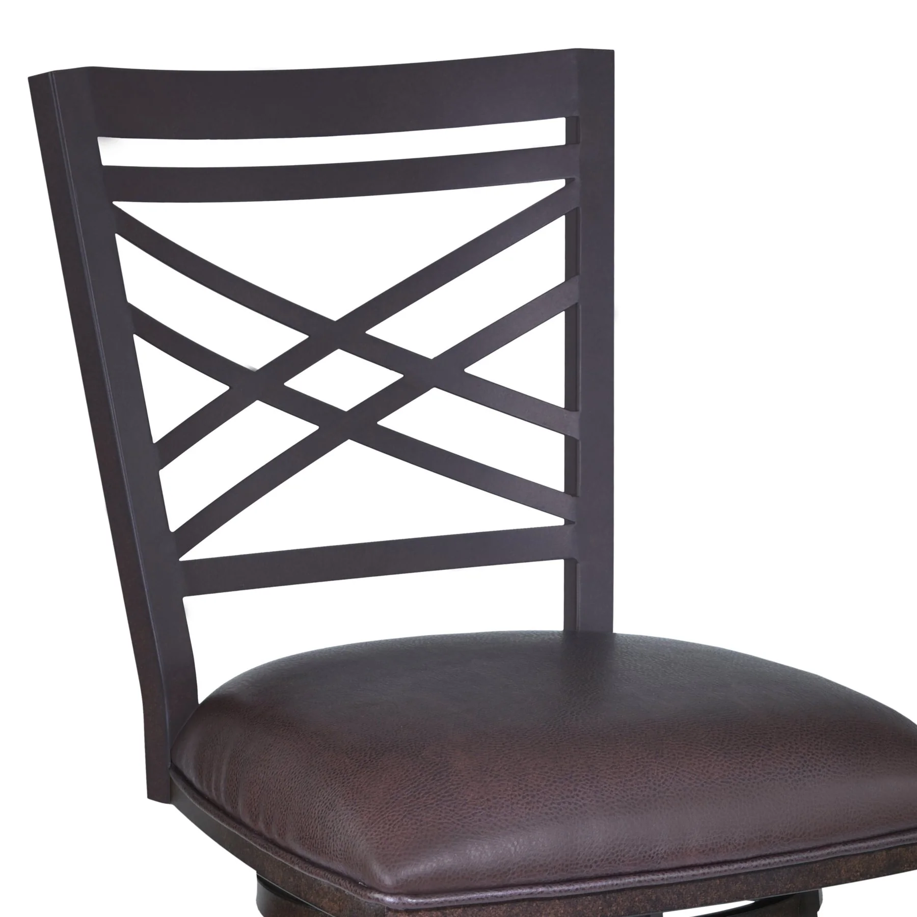 Fargo 30" Barstool in Auburn Bay finish with Brown Pu upholstery - Image 3