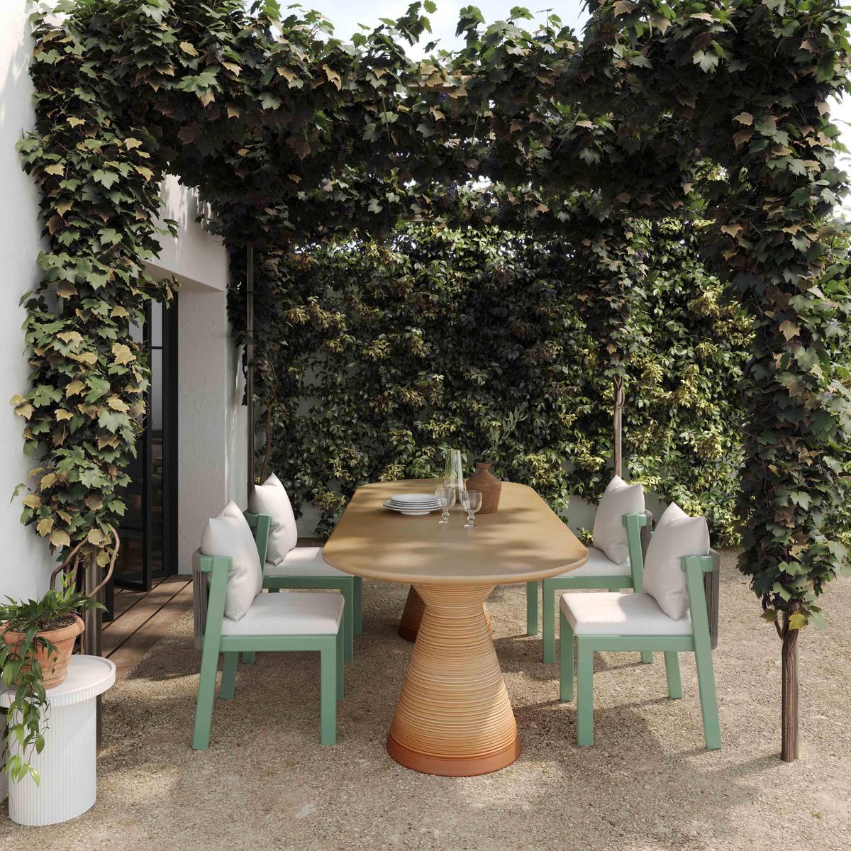 Fassa Terracotta Oval Indoor / Outdoor Dining Table - Image 2