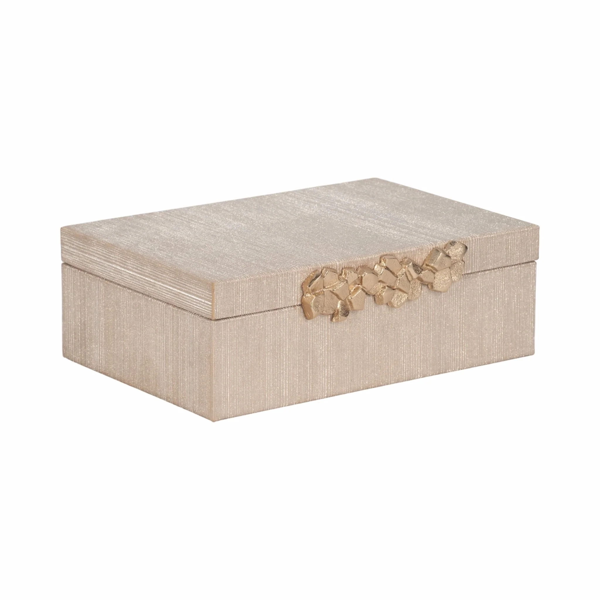 Faux Leather, 12" Shimmer Box, Champagne - Image 2