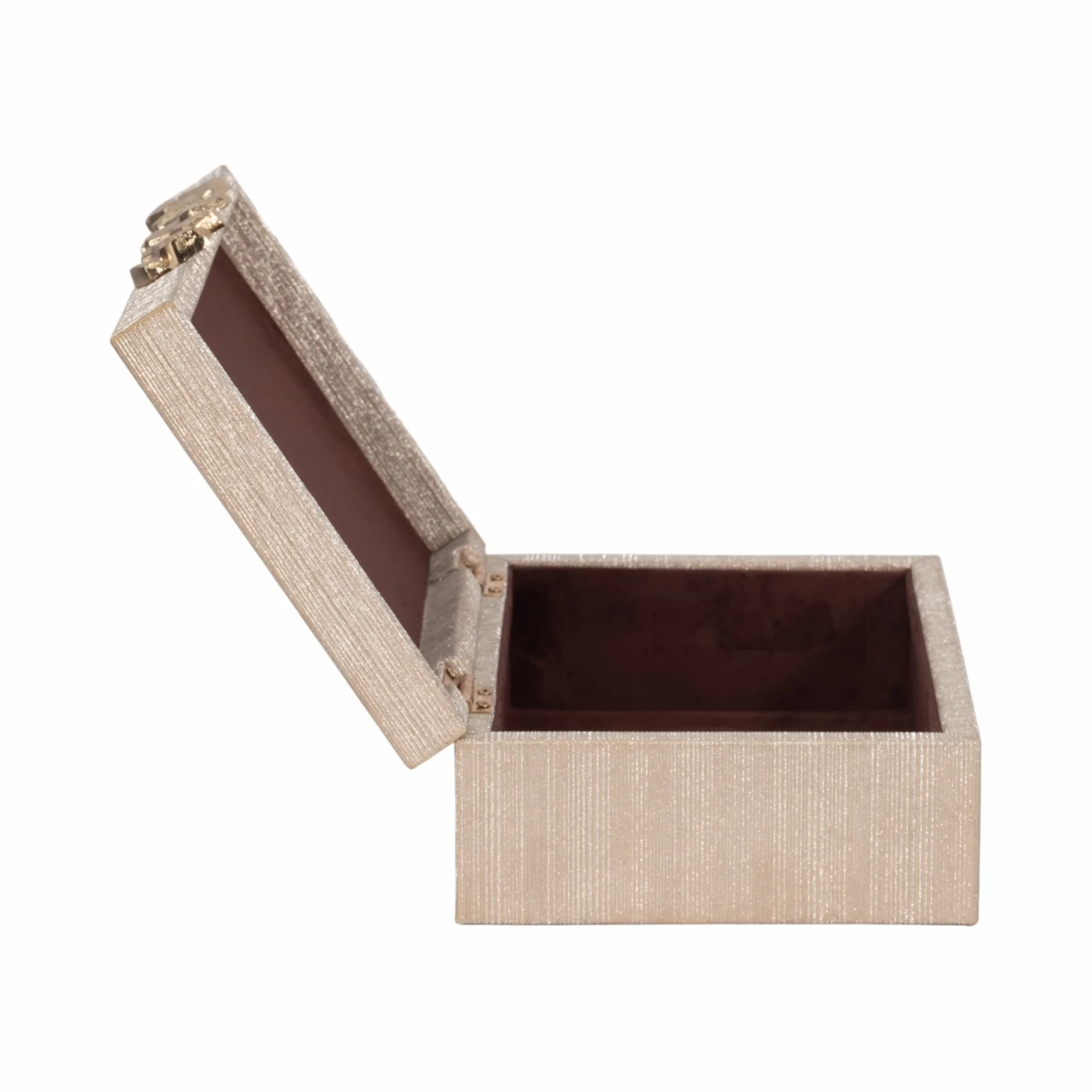Faux Leather, 12" Shimmer Box, Champagne - Image 4