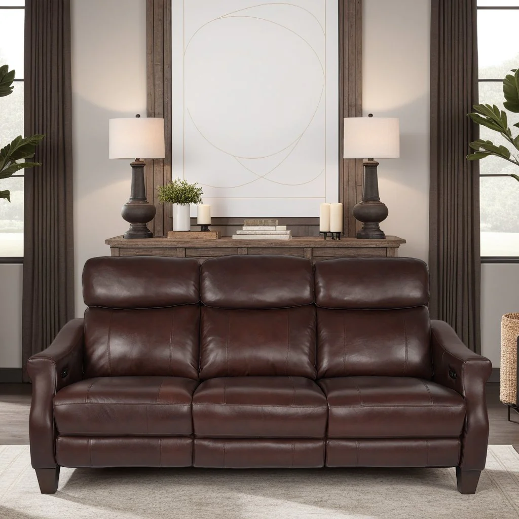 Felicity 84" Zero Gravity Power Reclining Sofa in Chocolate Leather - Image 16