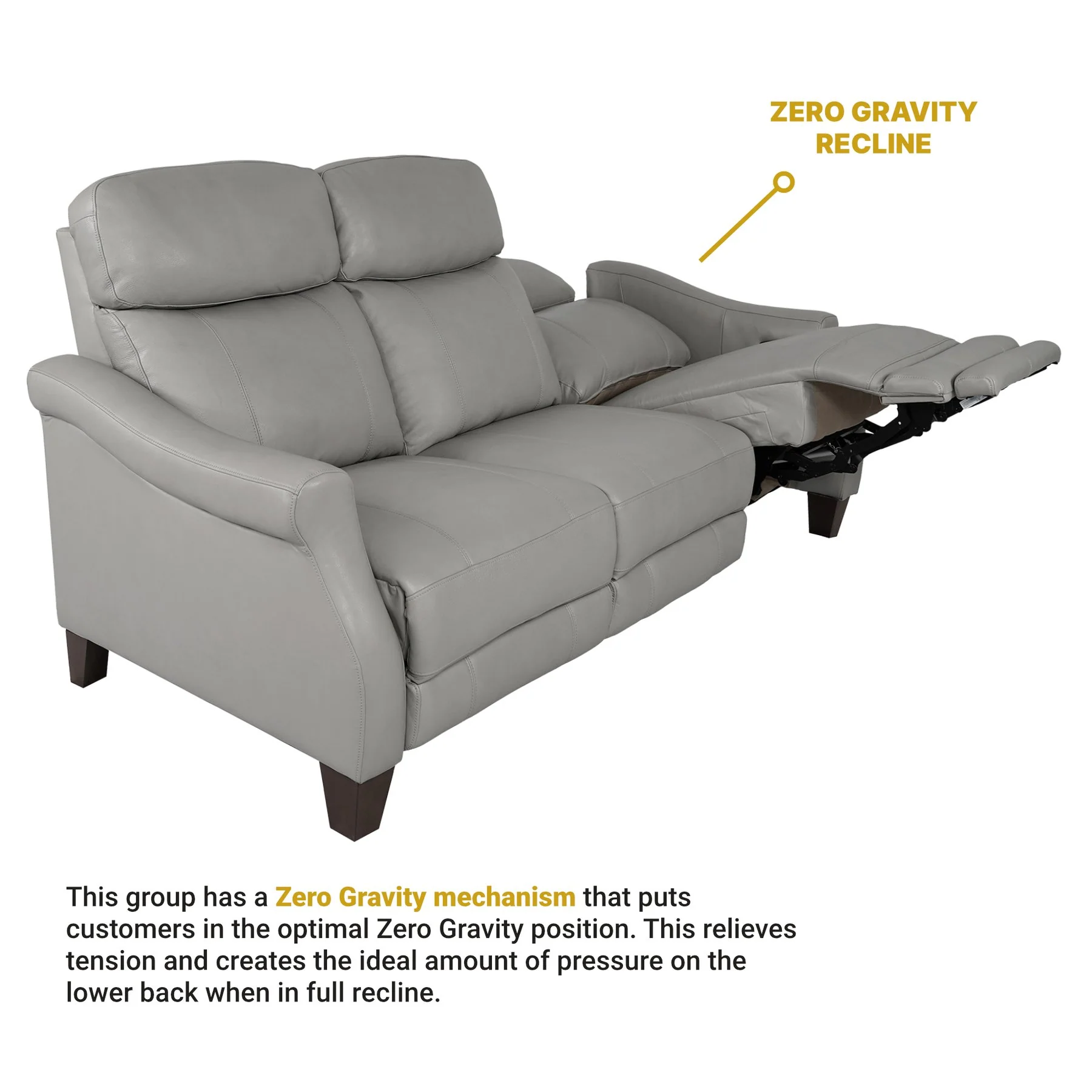 Felicity 84" Zero Gravity Power Reclining Sofa in Silver Leather - Image 11