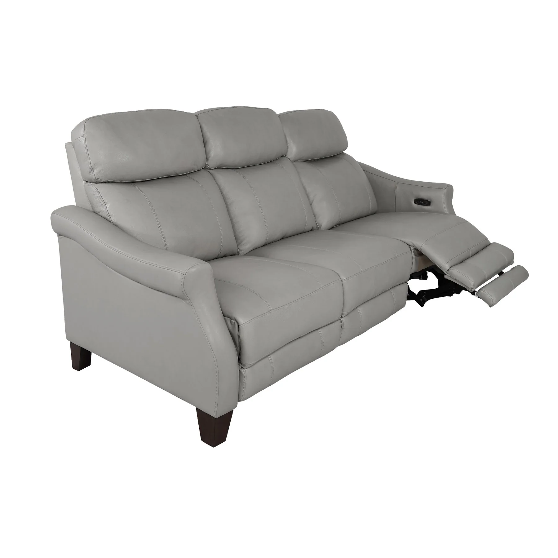 Felicity 84" Zero Gravity Power Reclining Sofa in Silver Leather - Image 3