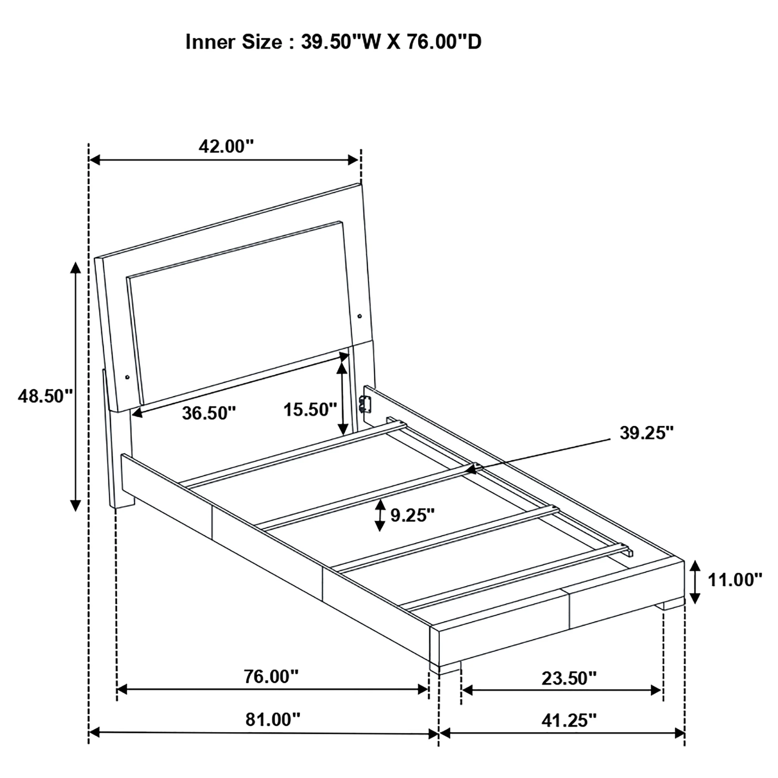 Felicity Panel Bed with LED Lighting - Image 41