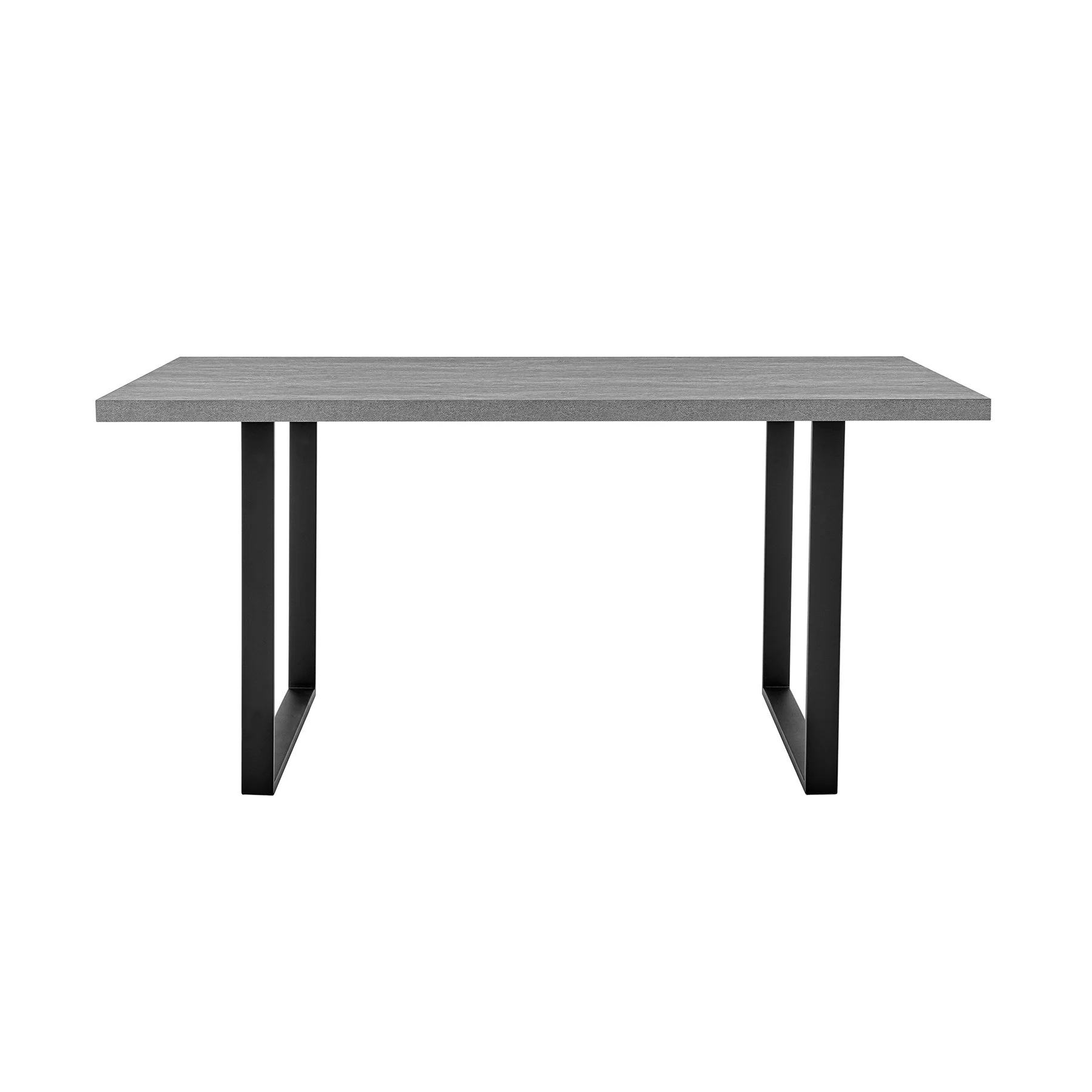 Fenton and Monarch 7 Piece Modern Rectangular Dining Set in Gray Melamine Wood and Charcoal Fabric - Image 4