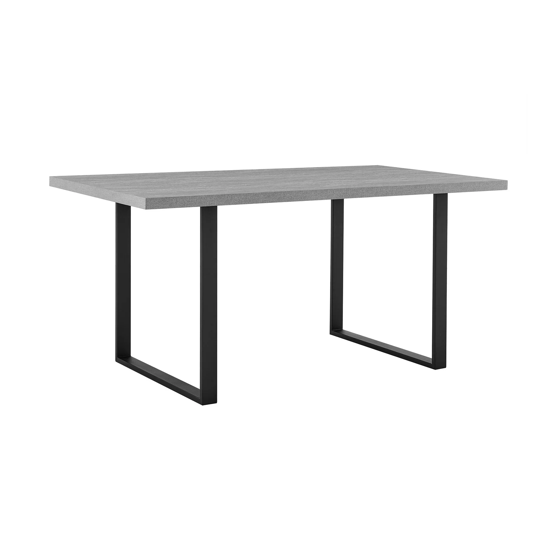 Fenton Dining Table with Gray Top and Black Base - Image 2