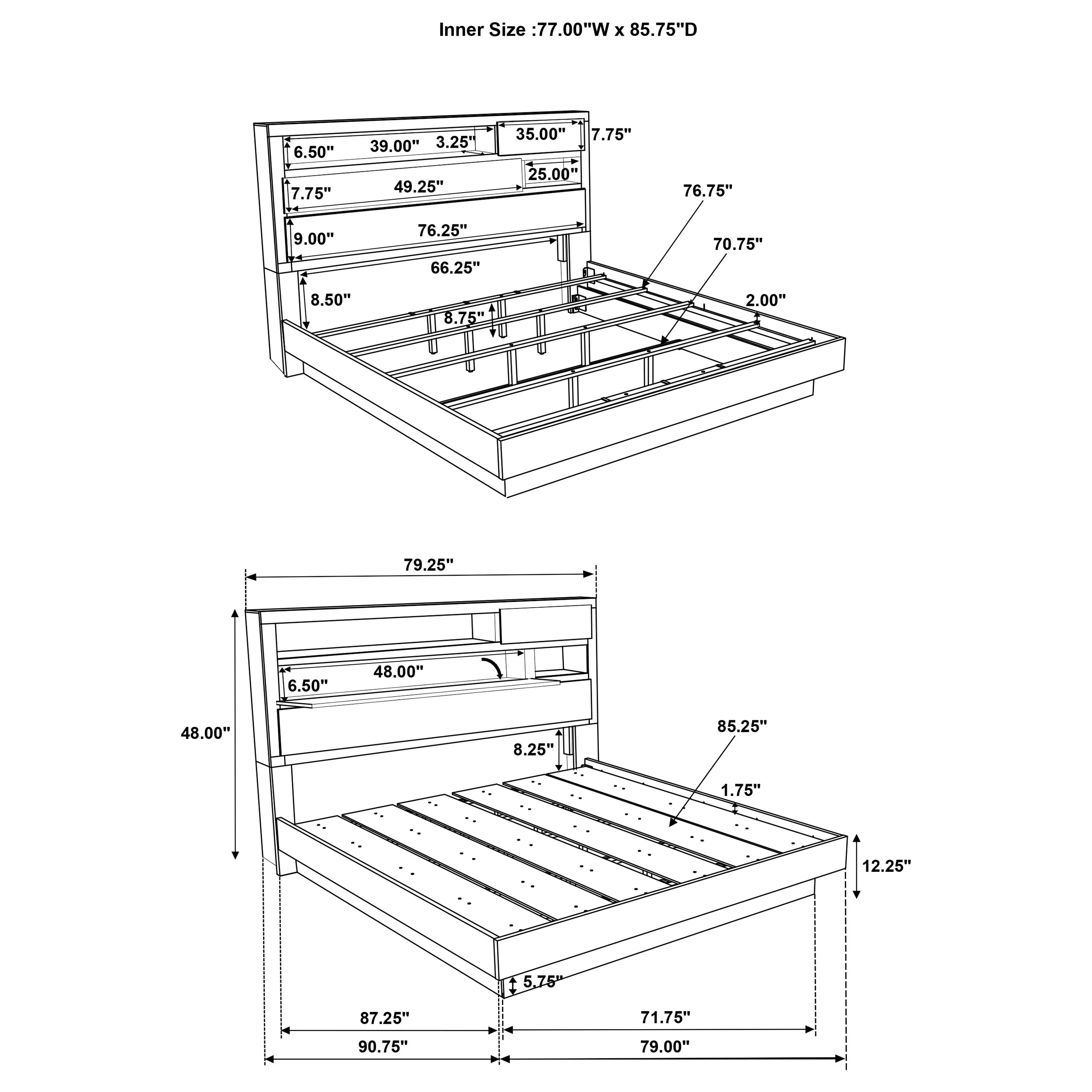 Fenwick Bookcase Platform Bed - Image 38