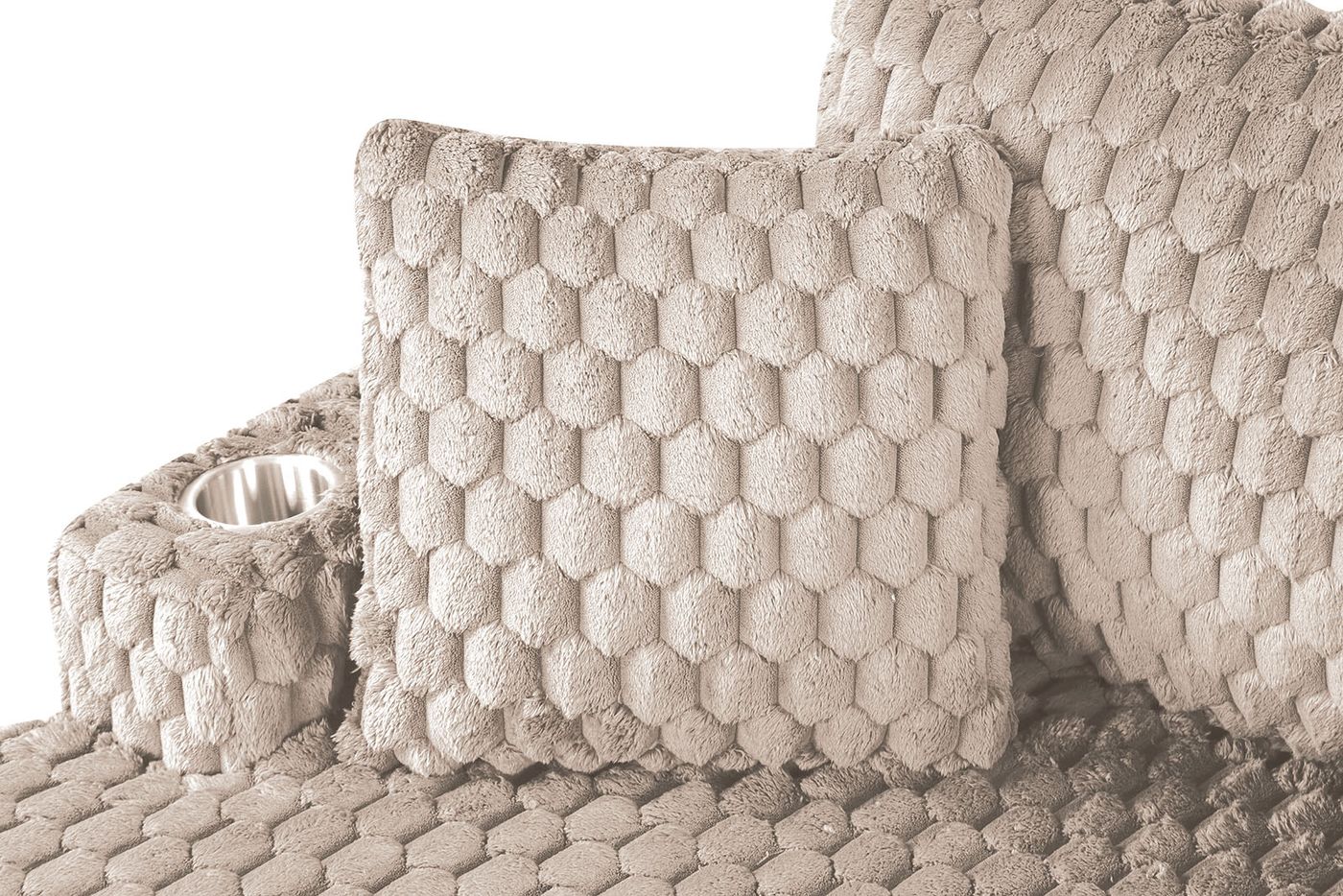 Ferryhill 2-Arm Chaise, Taupe - Image 5