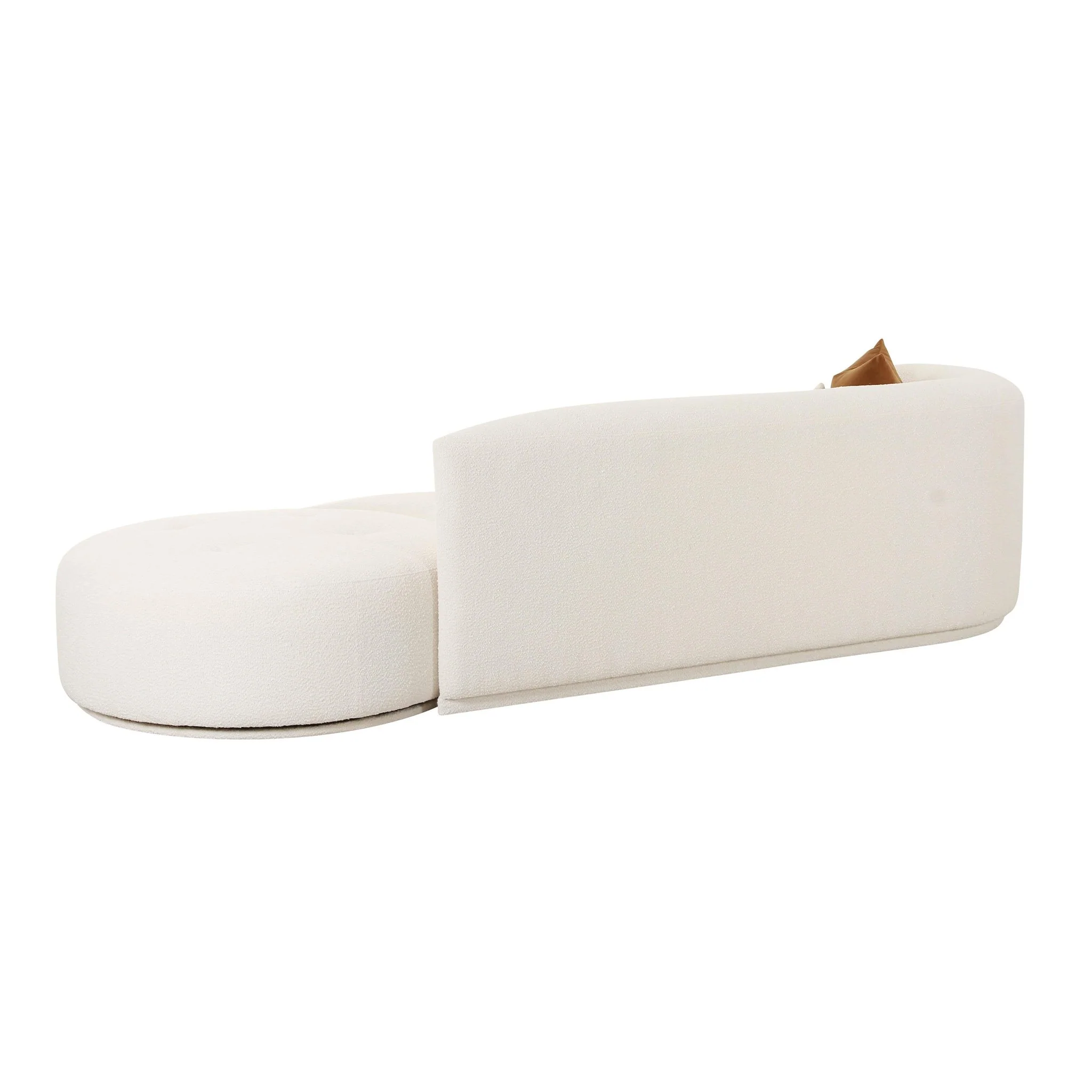 Fickle Cream Boucle 2-Piece Chaise Modular LAF Sofa - Image 5