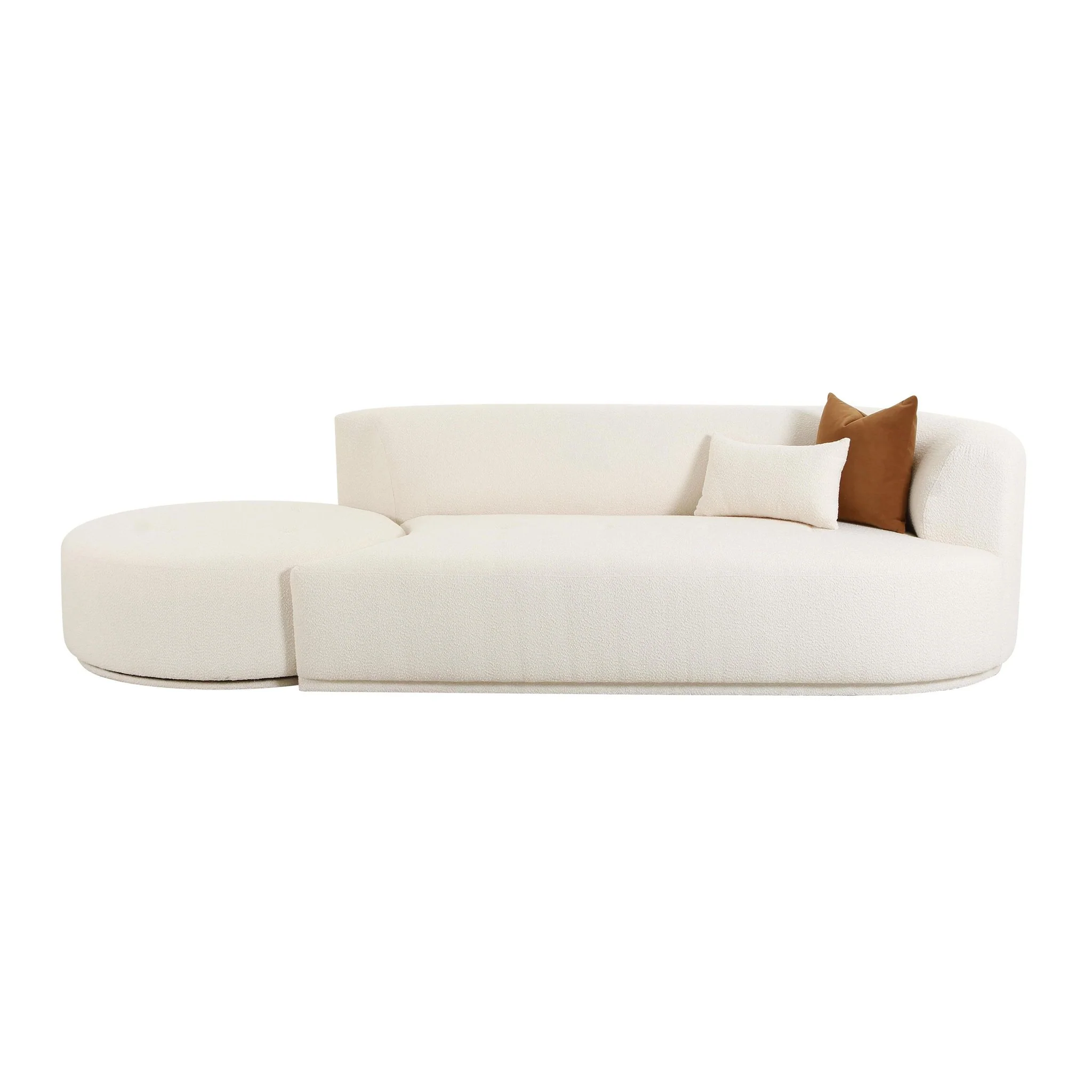 Fickle Cream Boucle 2-Piece Chaise Modular RAF Sofa - Image 3