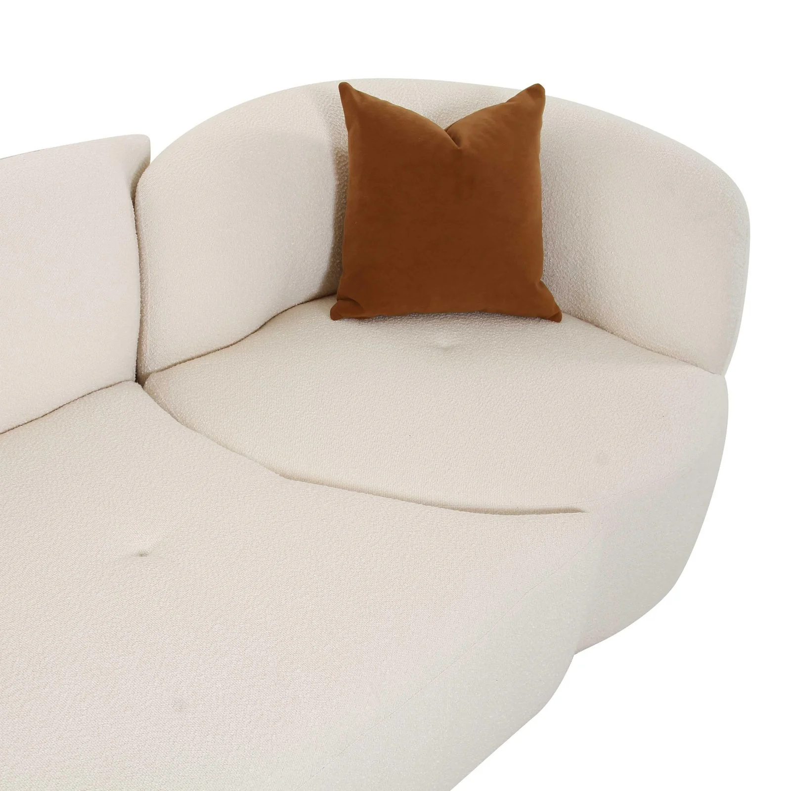 Fickle Cream Boucle 2-Piece Modular LAF Sofa - Image 6