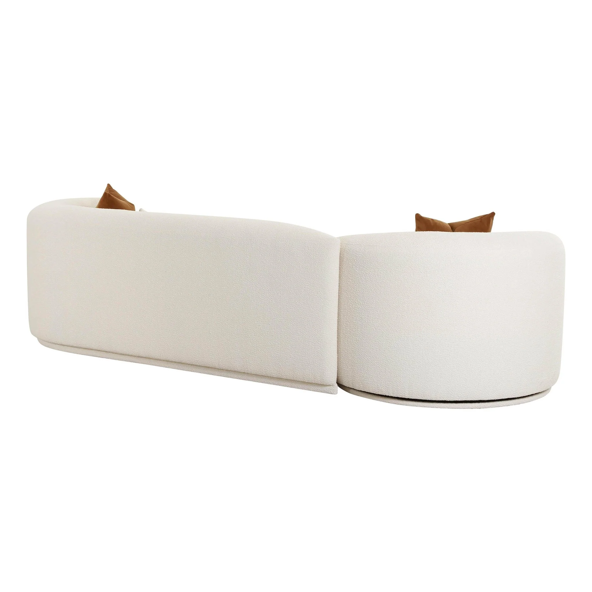Fickle Cream Boucle 2-Piece Modular RAF Sofa - Image 6
