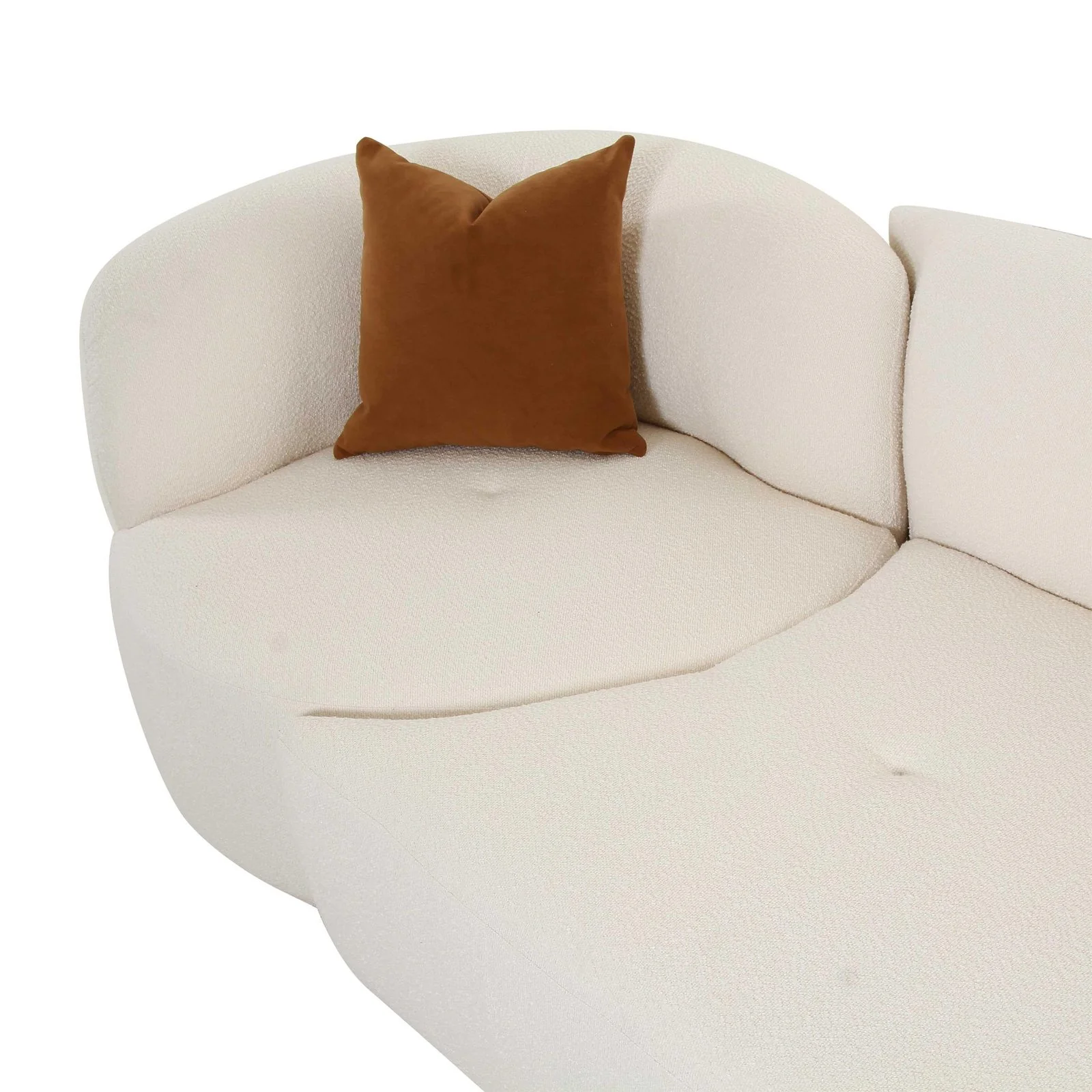 Fickle Cream Boucle 2-Piece Modular RAF Sofa - Image 7