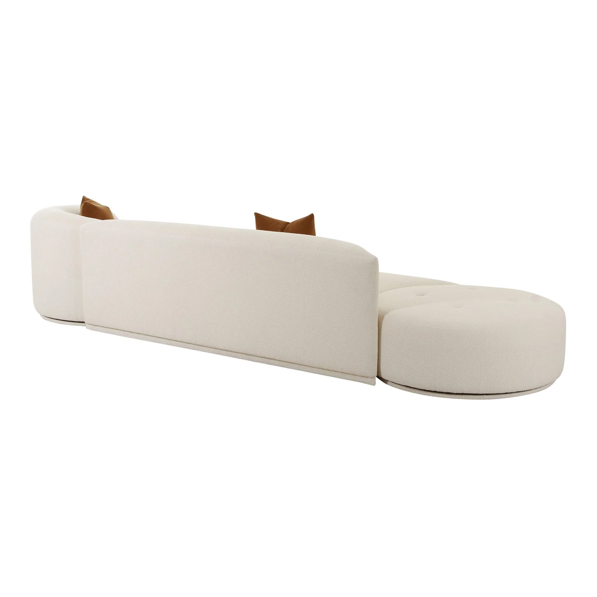 Fickle Cream Boucle 3-Piece Chaise Modular Sofa - Image 7