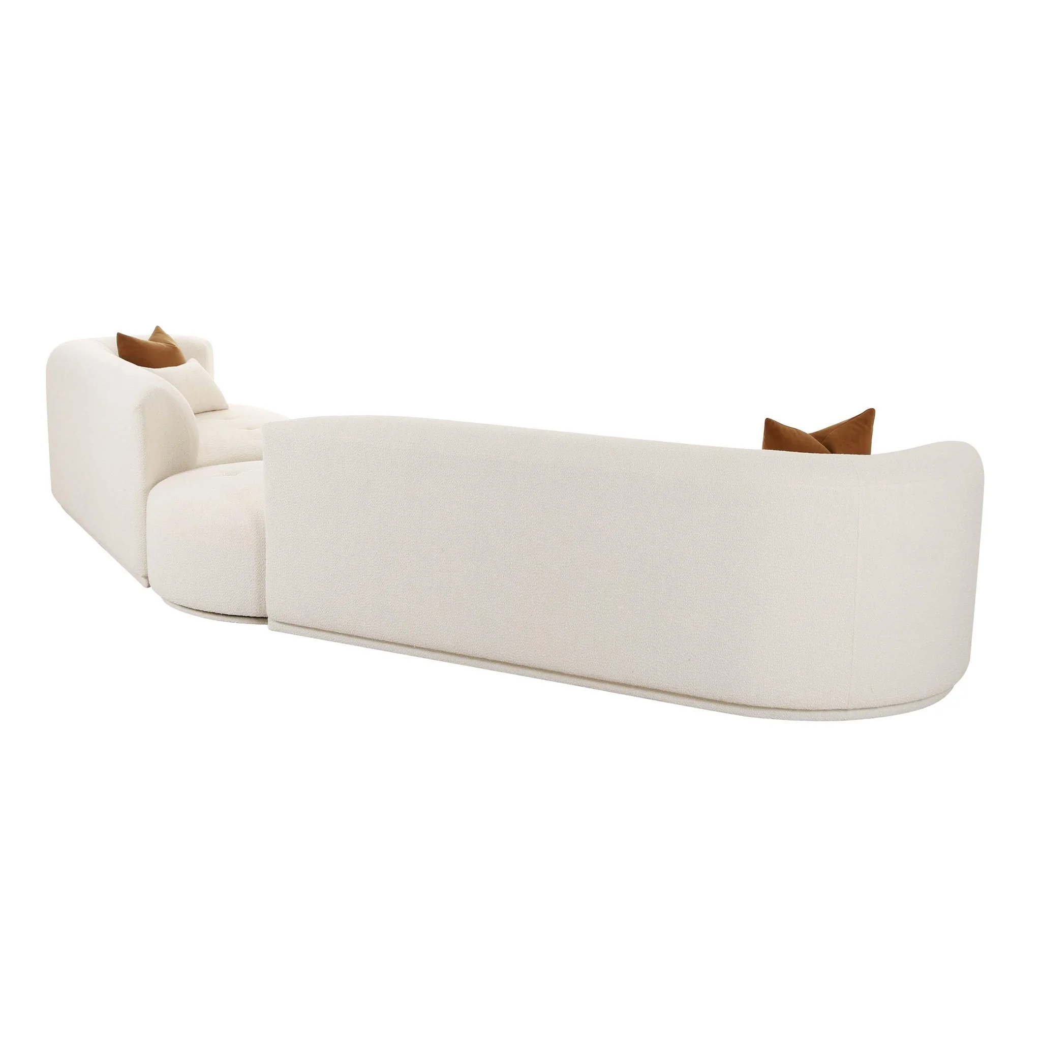 Fickle Cream Boucle 3-Piece Modular Sectional - Image 4