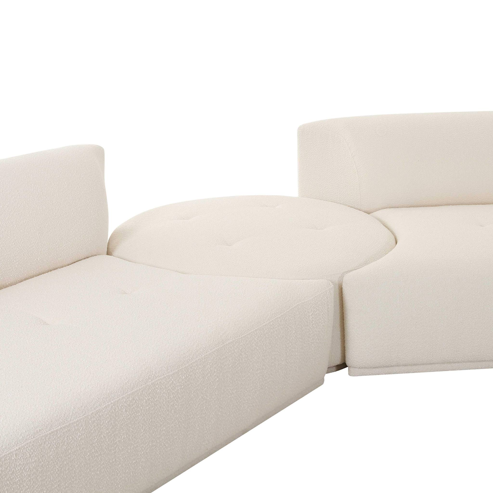 Fickle Cream Boucle 3-Piece Modular Sectional - Image 5