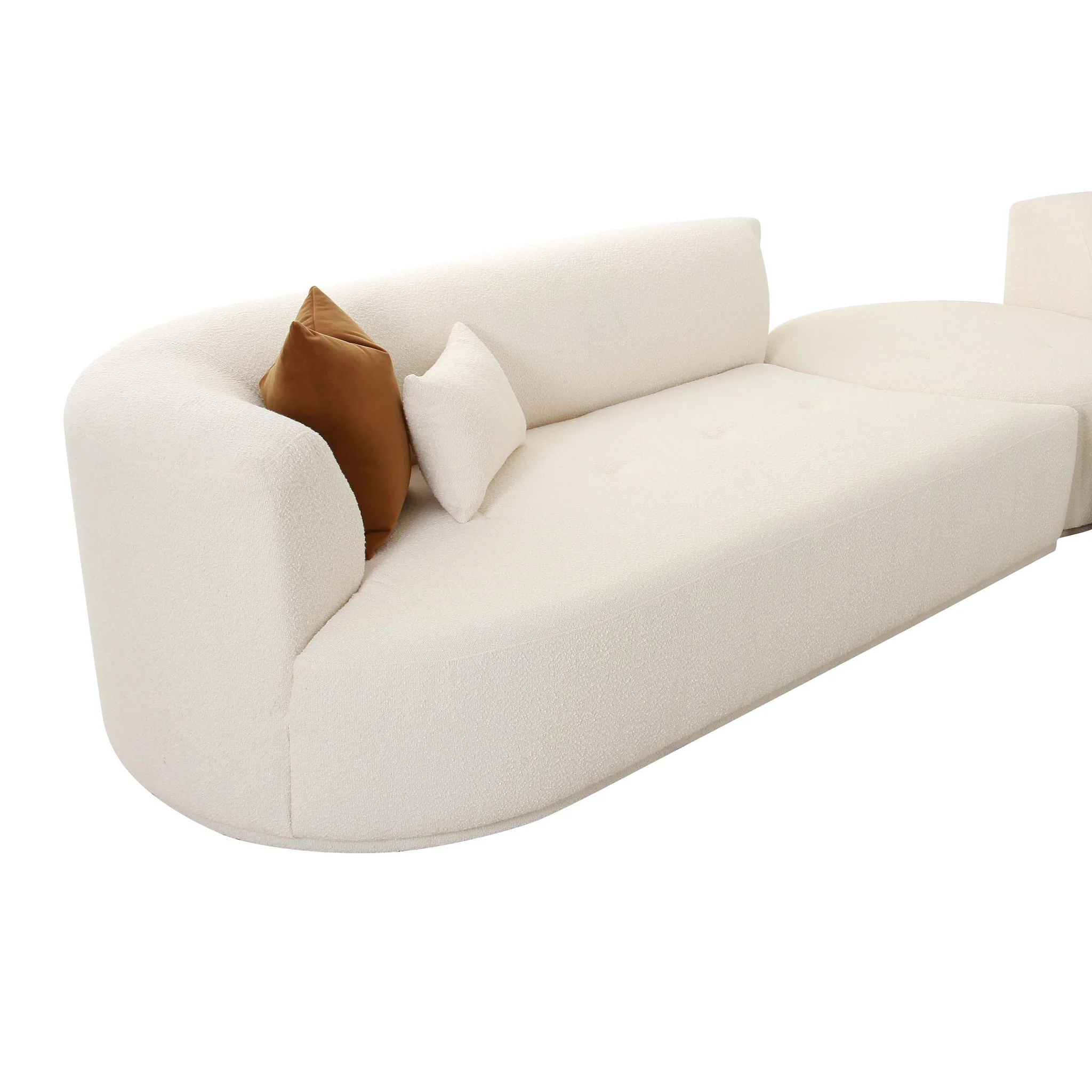 Fickle Cream Boucle 3-Piece Modular Sectional - Image 6