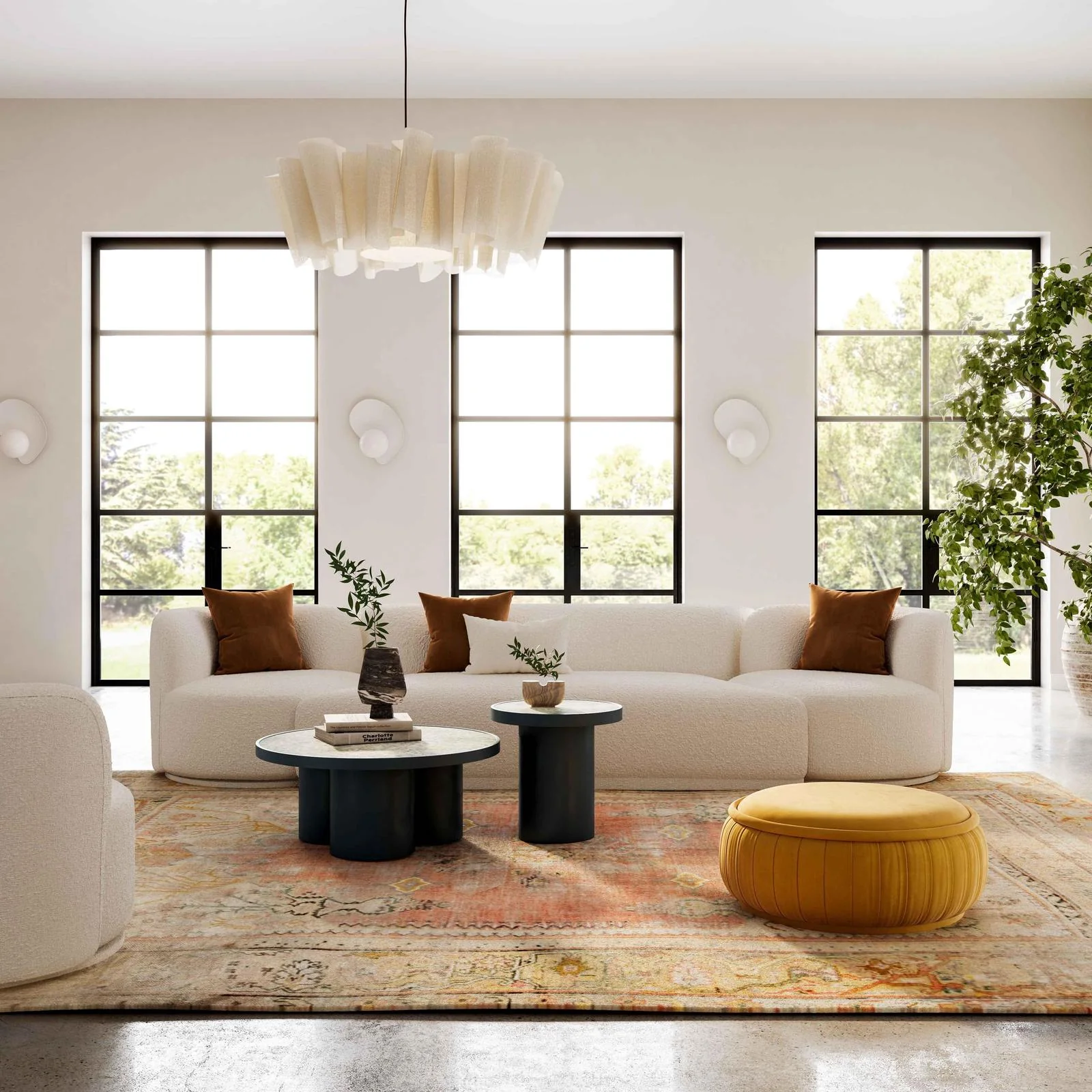 Fickle Cream Boucle 3-Piece Modular Sofa - Image 2
