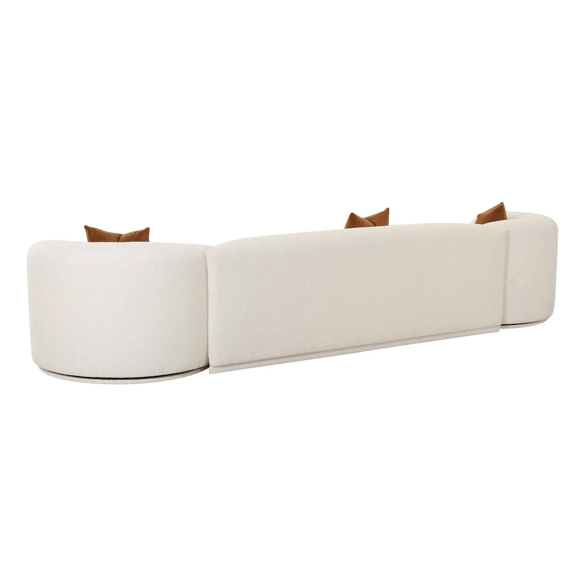 Fickle Cream Boucle 3-Piece Modular Sofa - Image 4