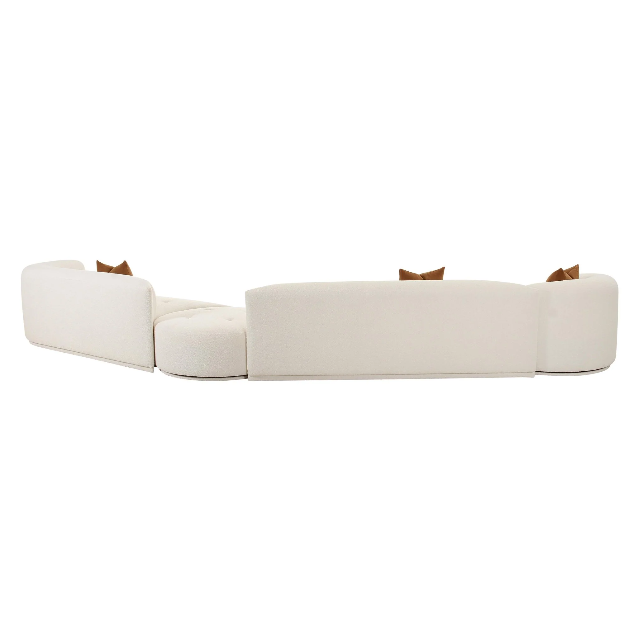 Fickle Cream Boucle 4-Piece Modular RAF Sectional - Image 4