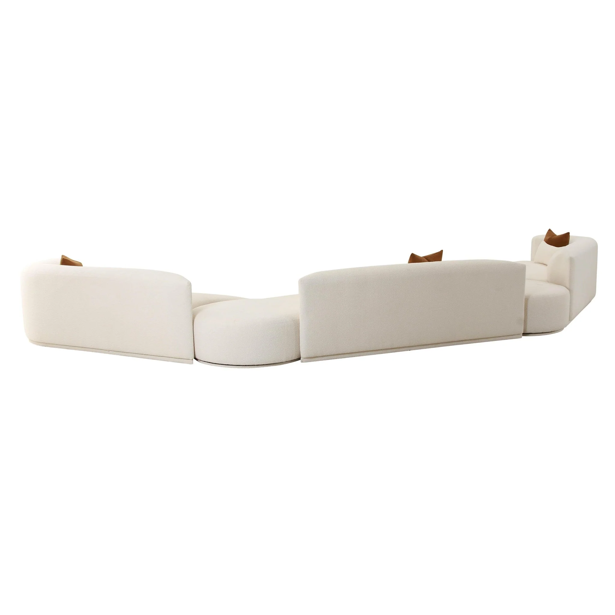 Fickle Cream Boucle 5-Piece Modular Sectional - Image 4