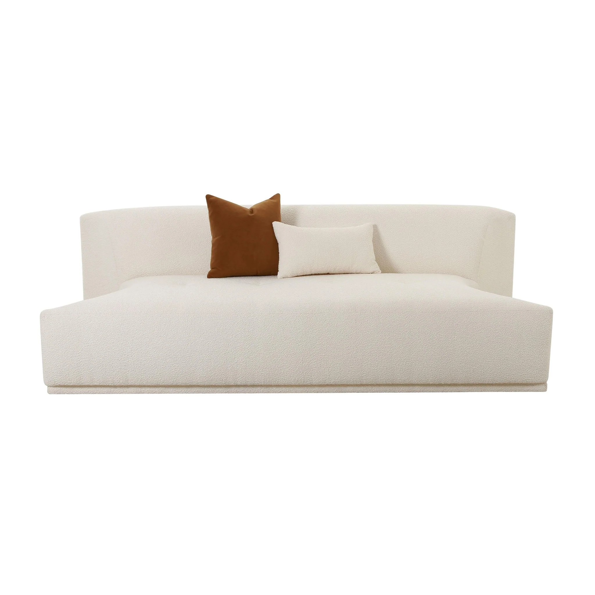 Fickle Cream Boucle Modular Armless Loveseat - Image 3