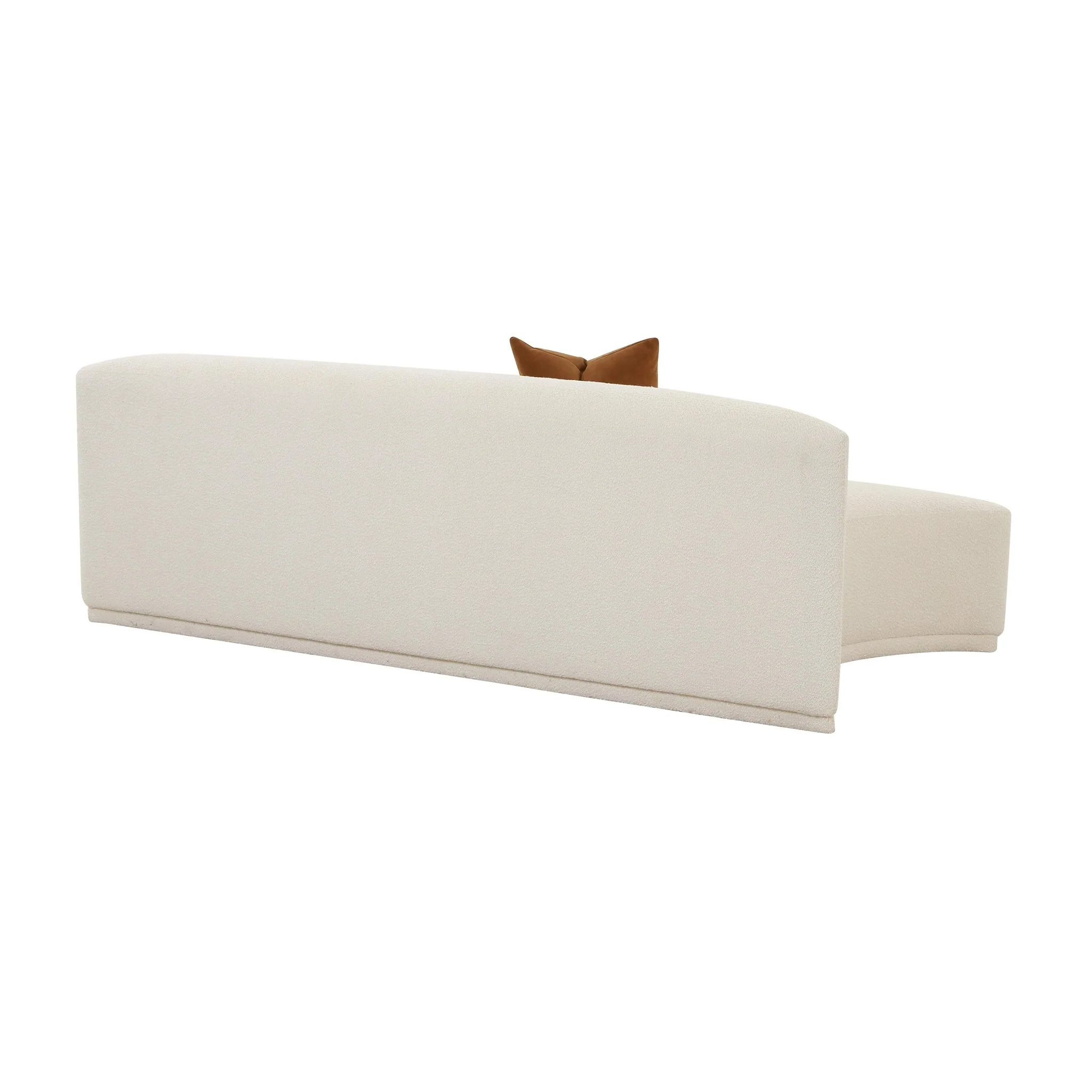Fickle Cream Boucle Modular Armless Loveseat - Image 4
