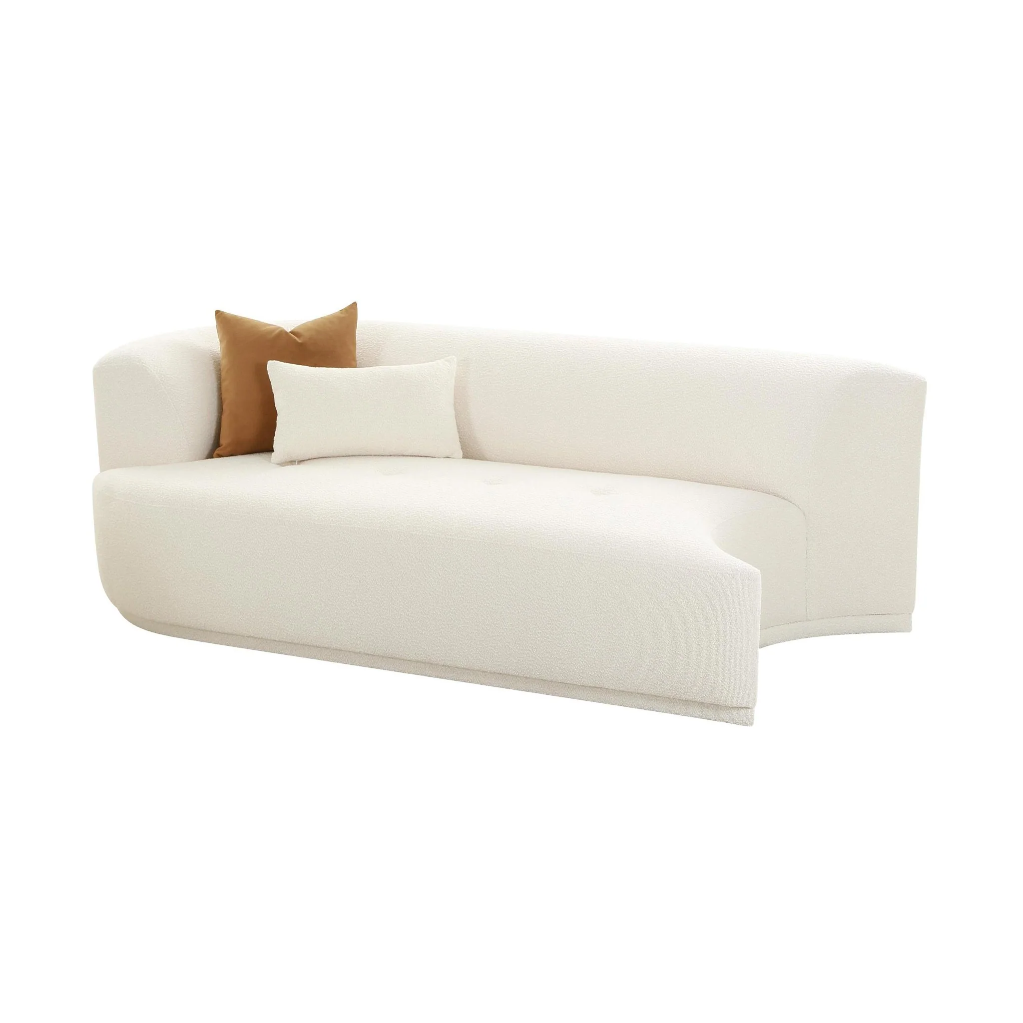 Fickle Cream Boucle Modular LAF Loveseat - Image 4