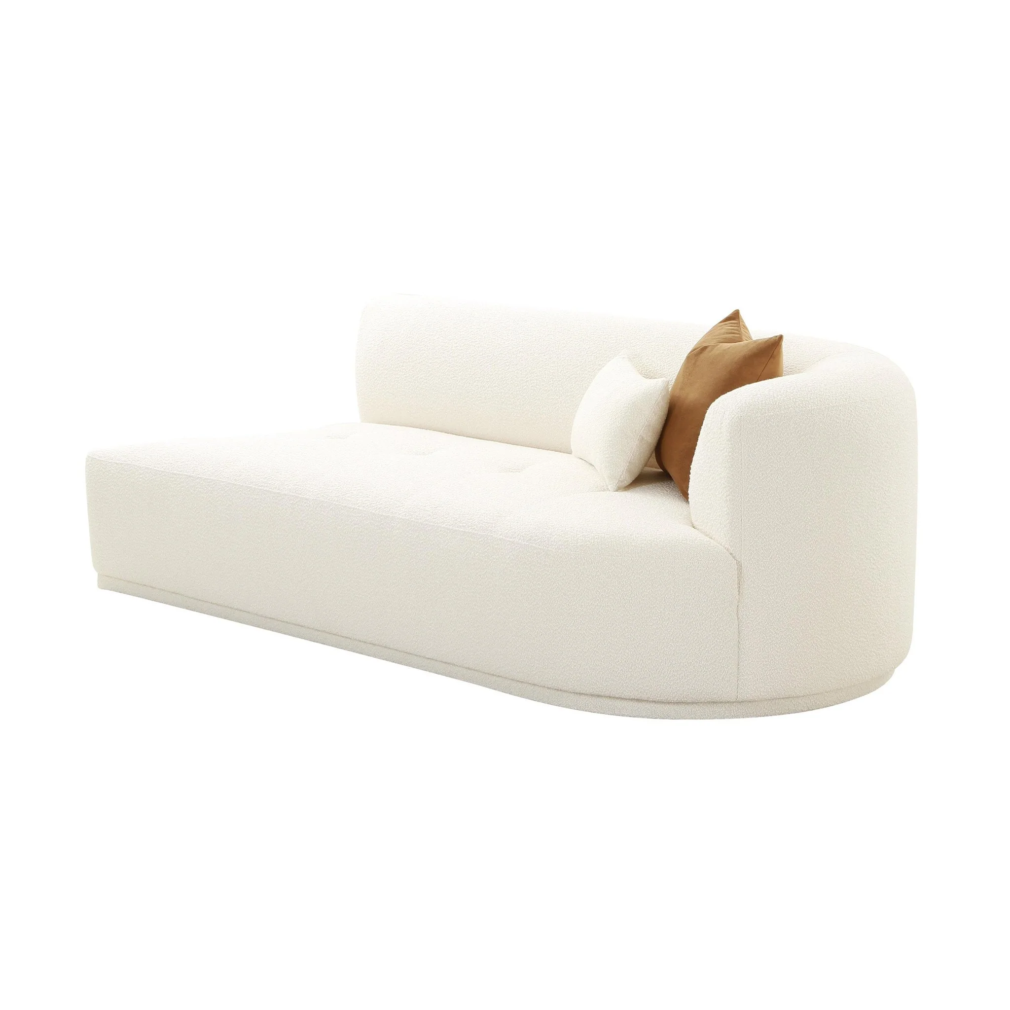 Fickle Cream Boucle Modular RAF Loveseat - Image 4