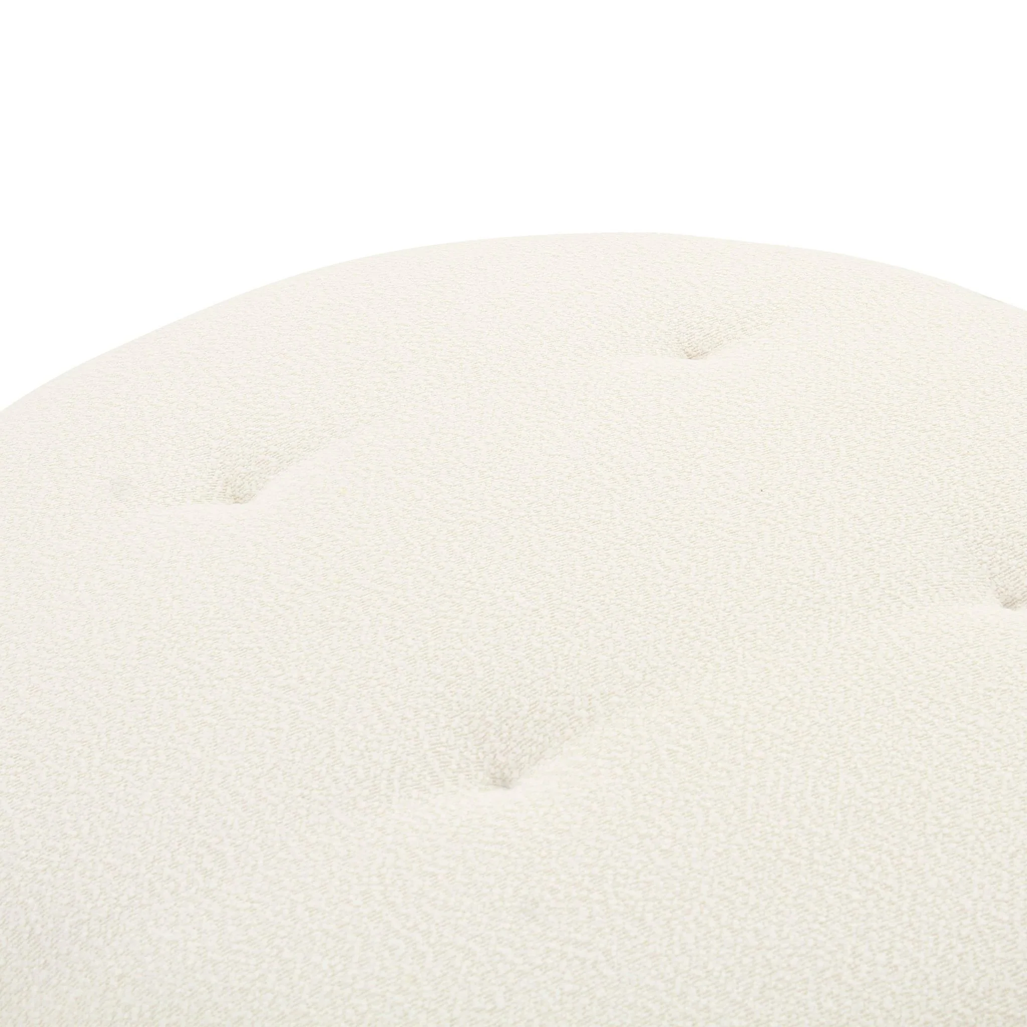 Fickle Cream Boucle Swivel Ottoman - Image 3