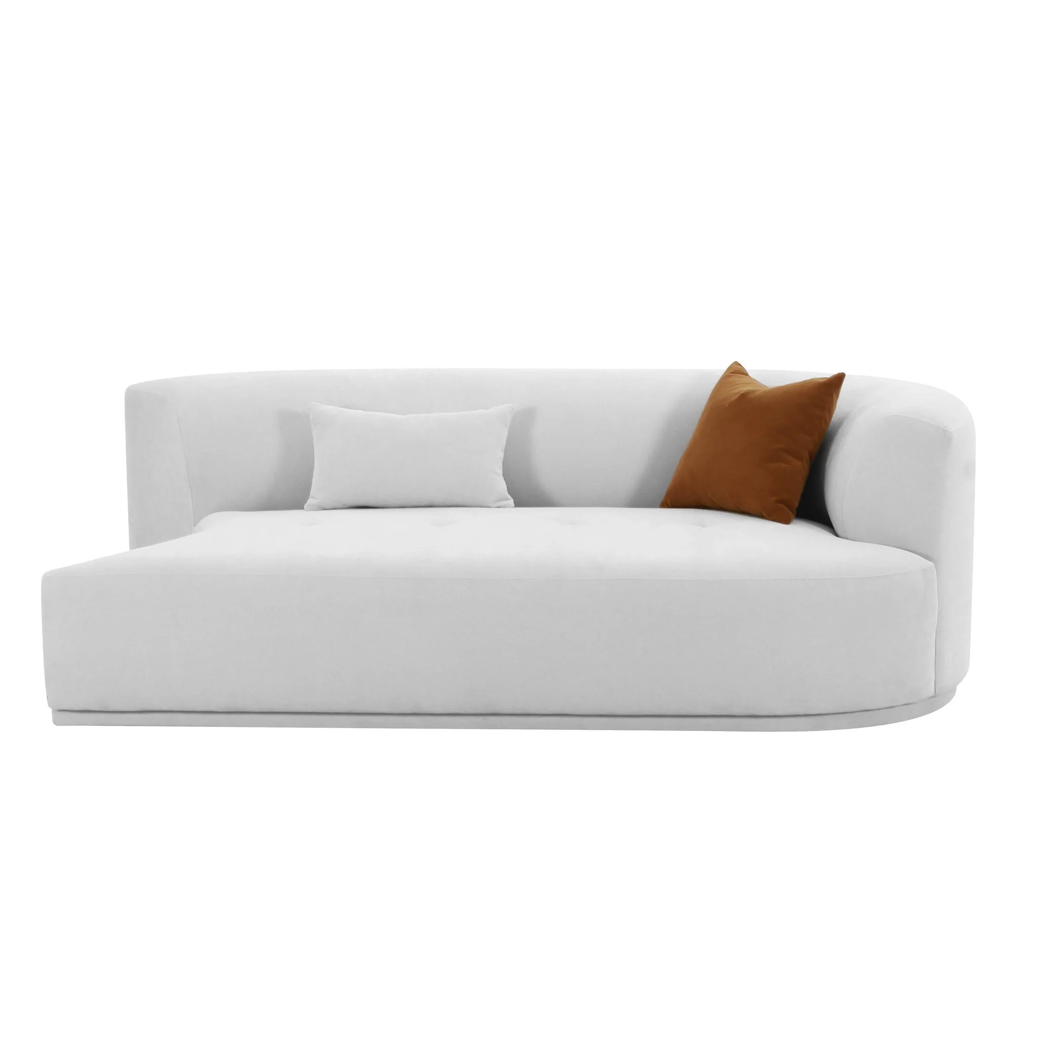 Fickle Grey Velvet Modular RAF Loveseat - Image 3