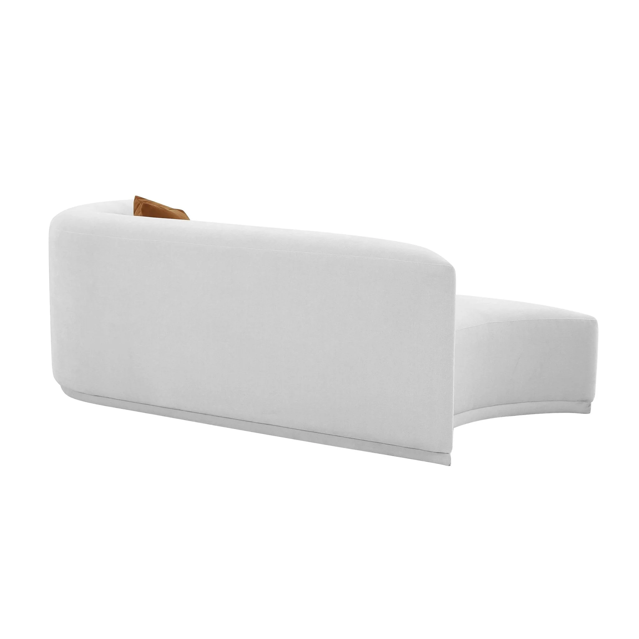 Fickle Grey Velvet Modular RAF Loveseat - Image 4