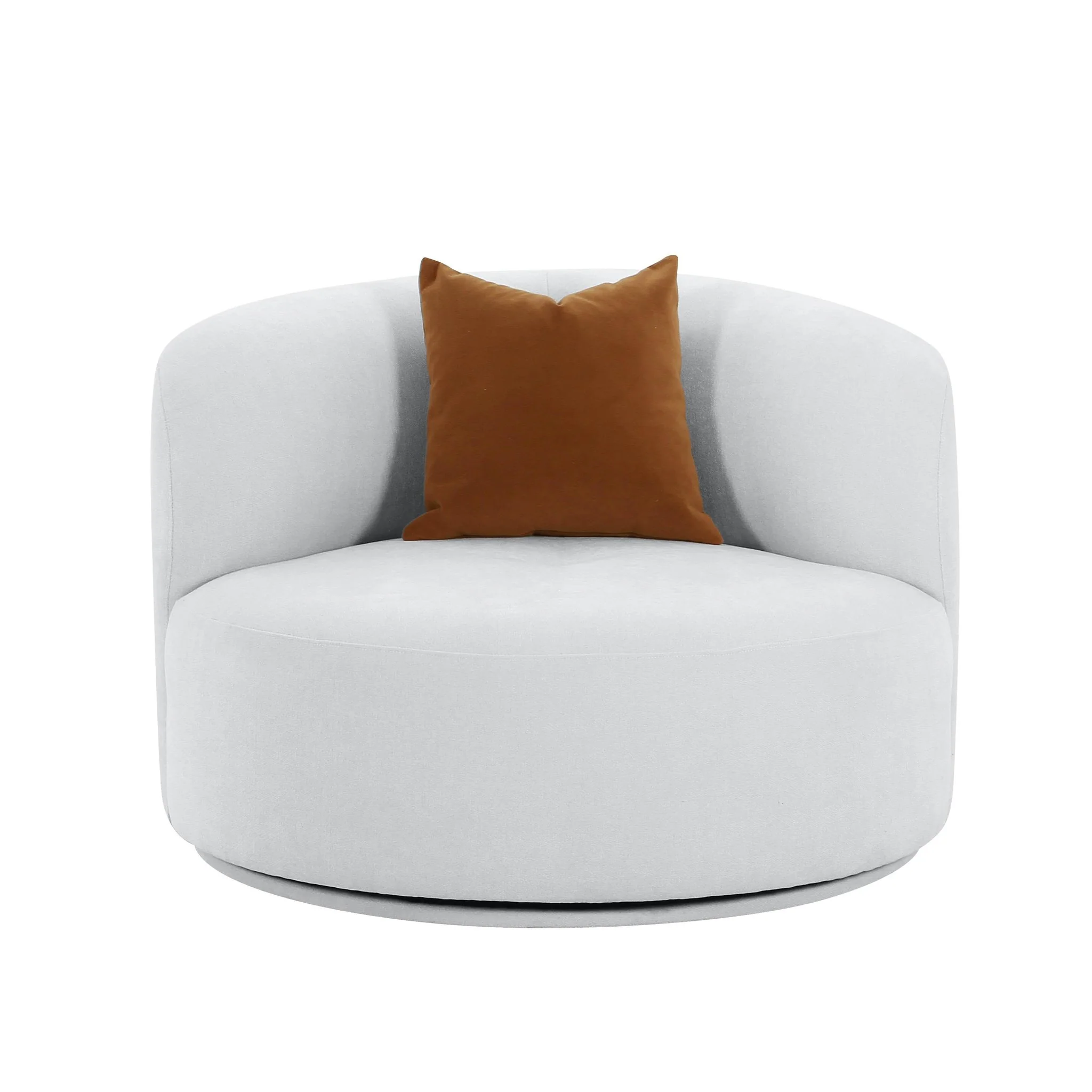 Fickle Grey Velvet Swivel Chair - Image 3