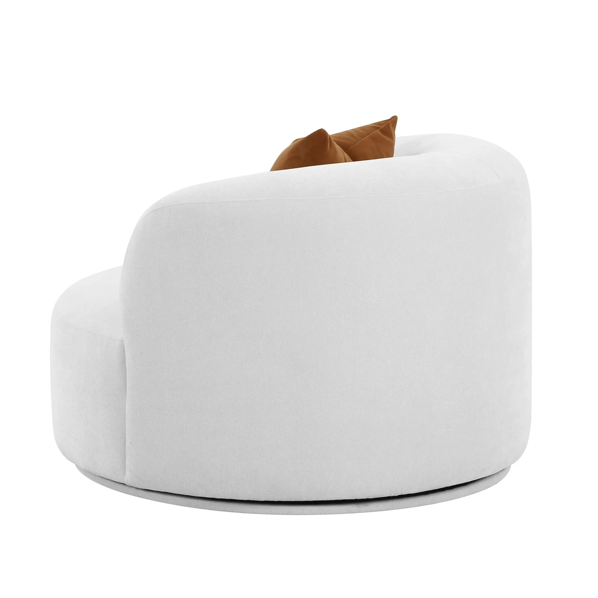 Fickle Grey Velvet Swivel Chair - Image 5