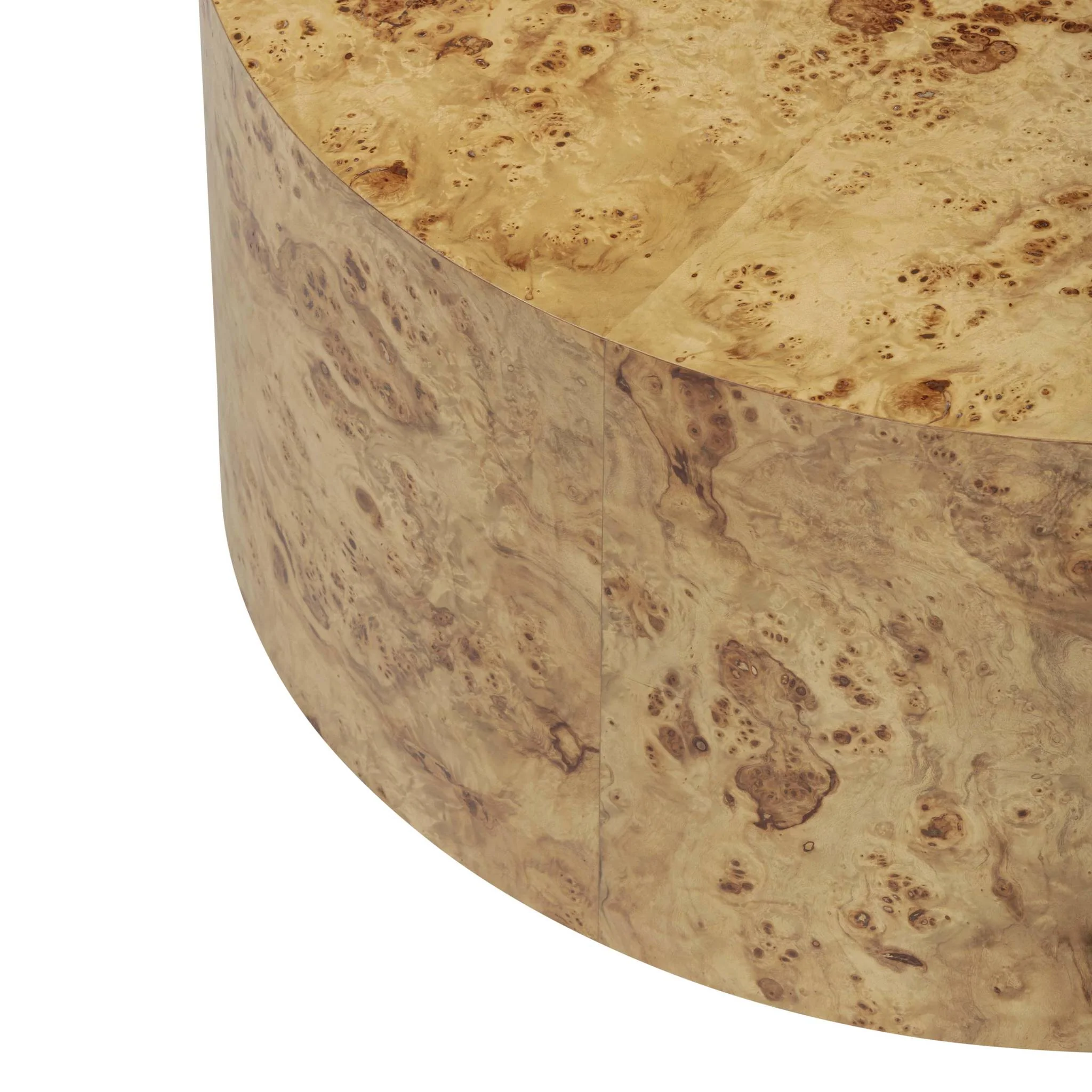 Fig Natural Burl Drum Coffee Table - Image 7