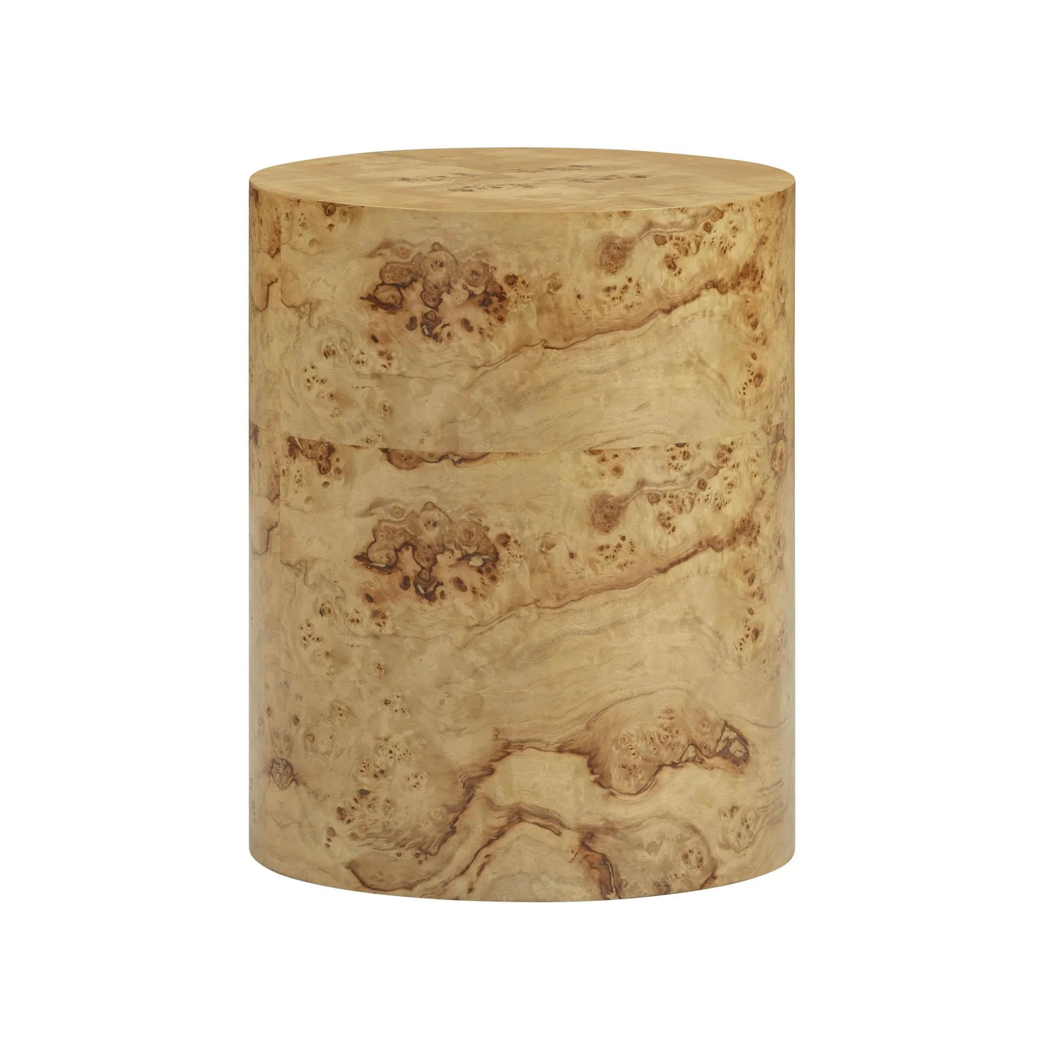 Fig Natural Burl Drum Side Table - Image 2
