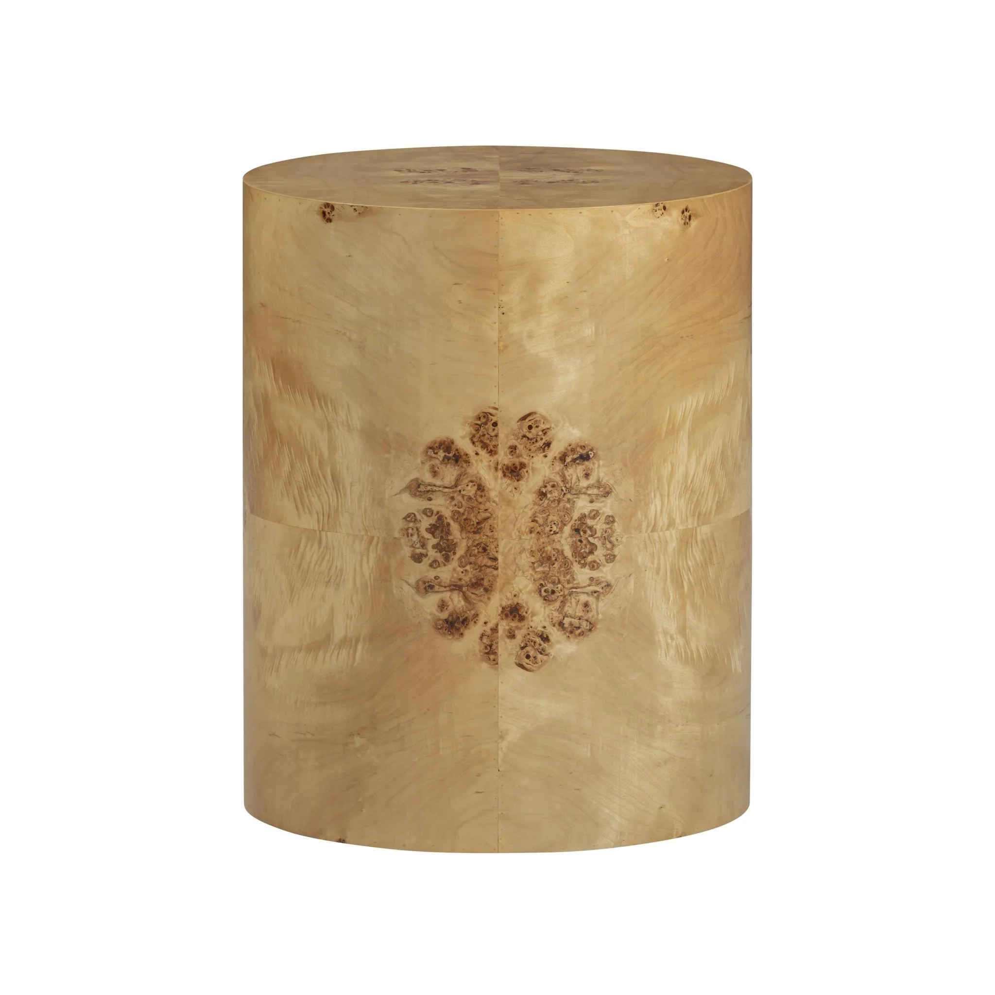 Fig Natural Burl Drum Side Table - Image 3