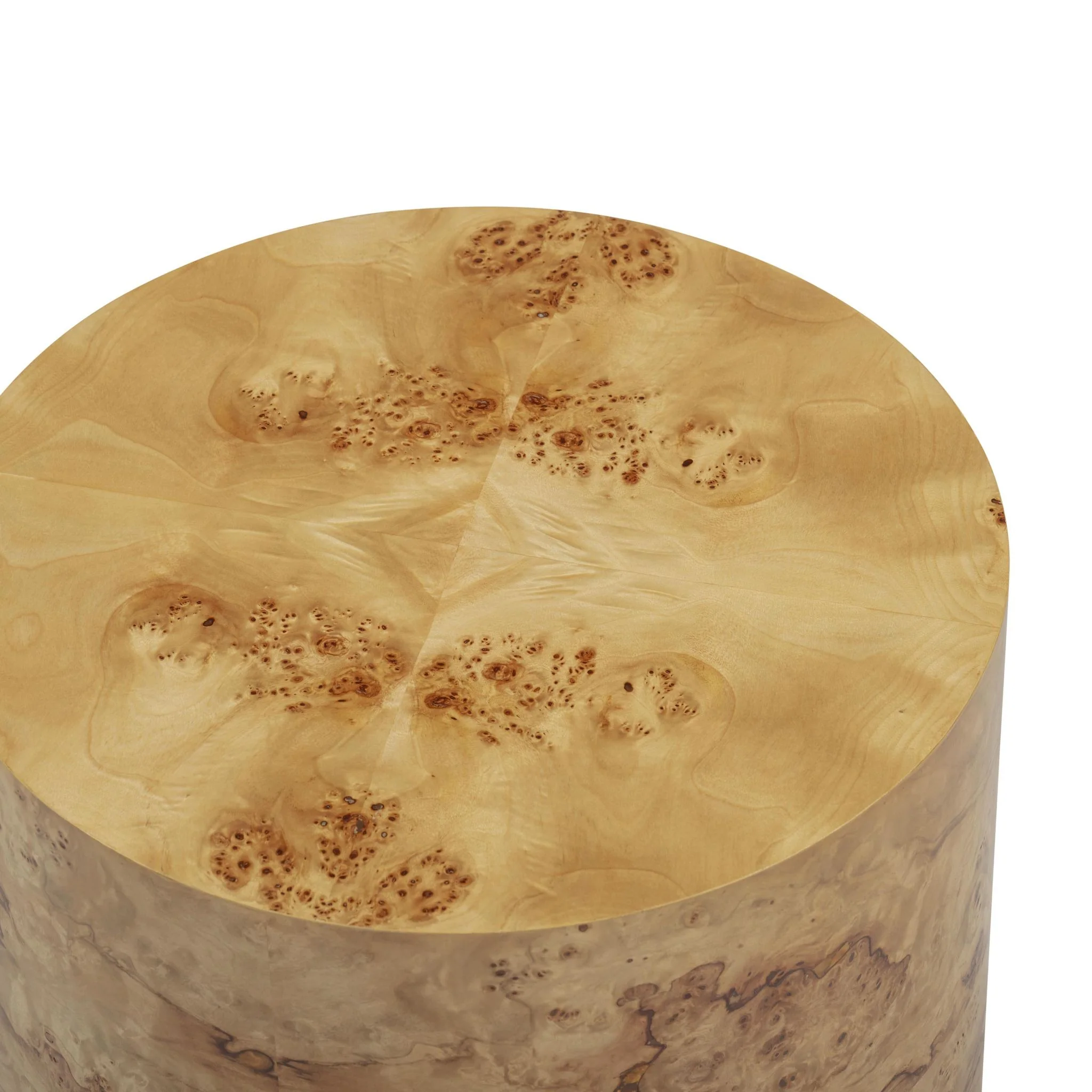 Fig Natural Burl Drum Side Table - Image 7