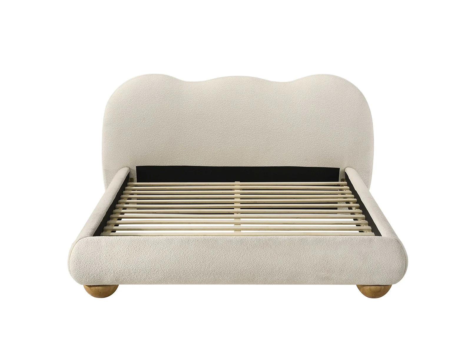 Finamore E.King Bed, White Boucle - Image 2